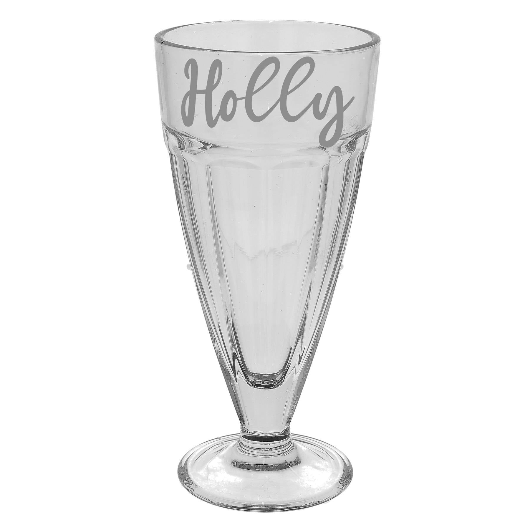 Engraved Personalised Ice Cream Sundae Glass Filled with Goodies Gift  - Always Looking Good - Empty  