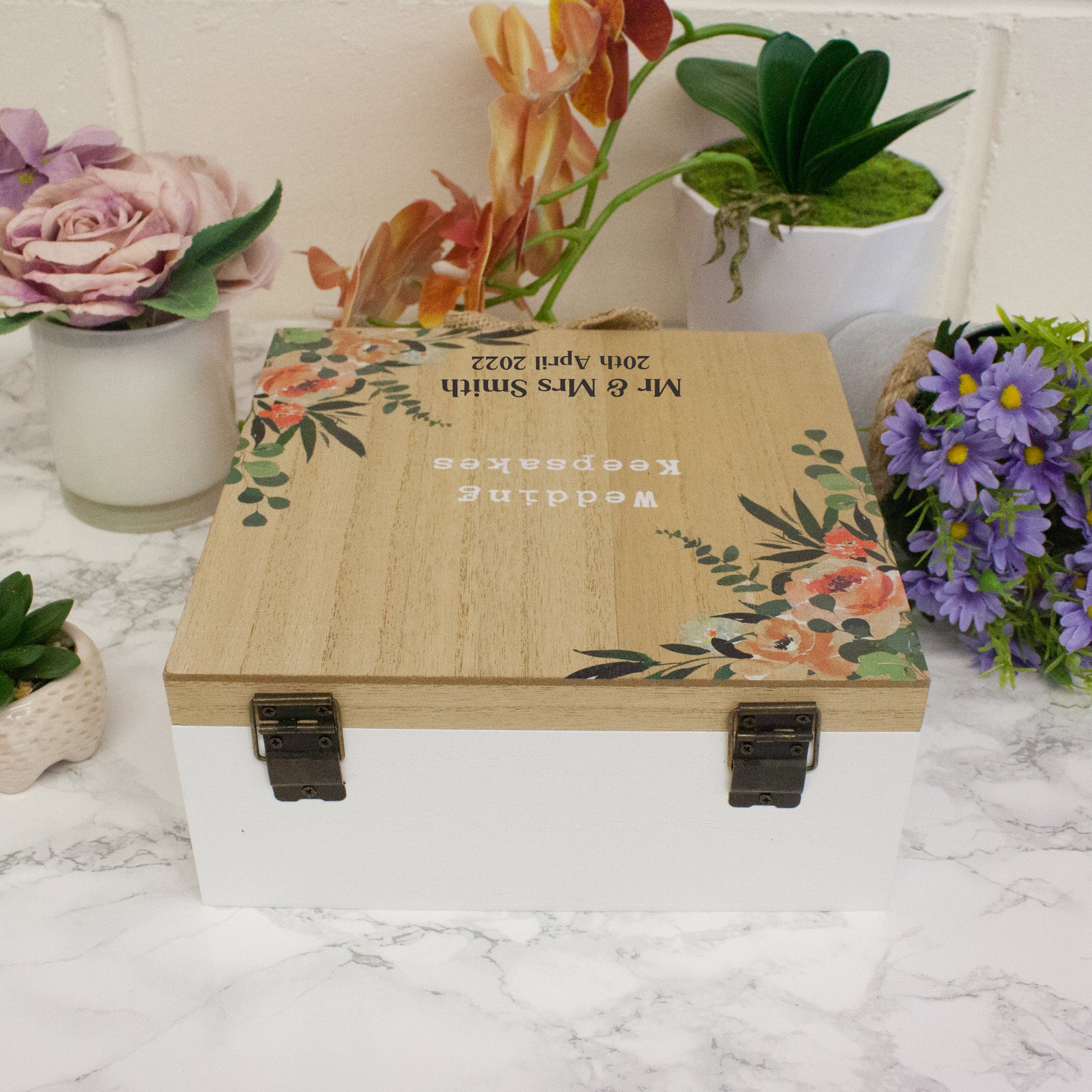 Personalised Engraved Wooden Wedding Memory Box  - Always Looking Good -   