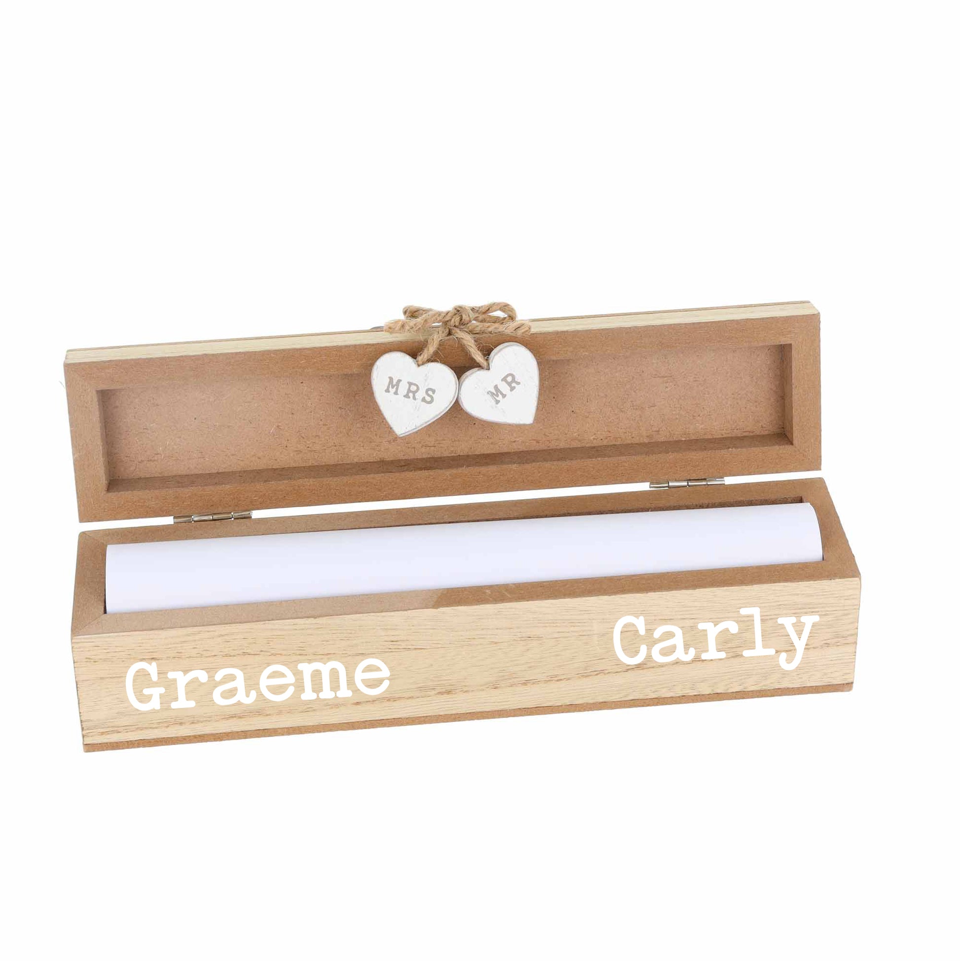 Personalised Wedding Certificate Keepsake Box  - Always Looking Good -   
