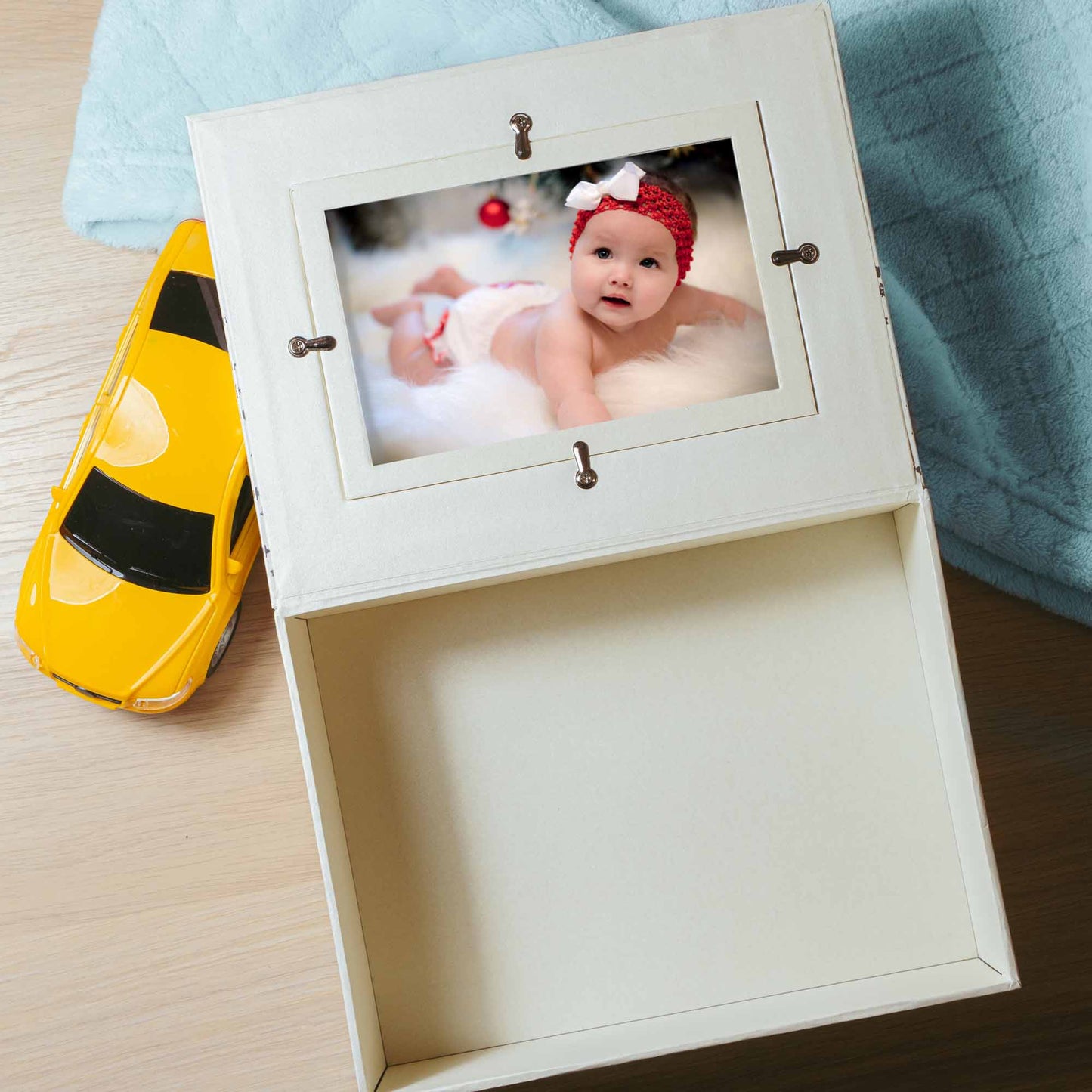 Personalised Christmas Keepsake Memory Baby Box and Photo Frame  - Always Looking Good -   