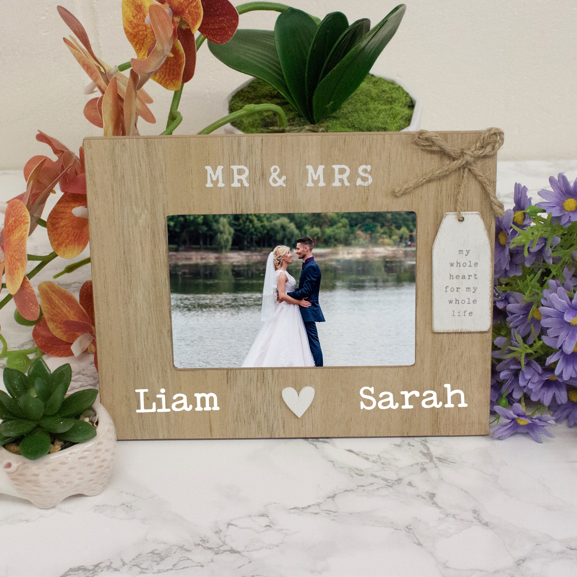 Personalised Mr & Mrs Wedding Photo Frame  - Always Looking Good -   