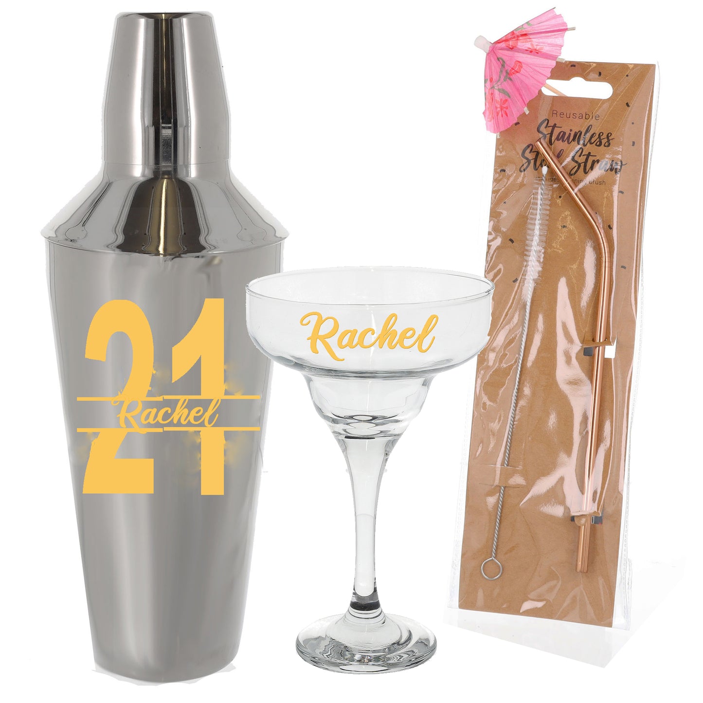 Personalised 21st Birthday Margarita Cocktail Shaker Set  - Always Looking Good -   