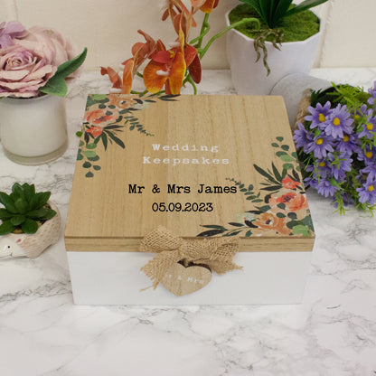Personalised Wedding Memory Box - Wooden Keepsake  - Always Looking Good -   