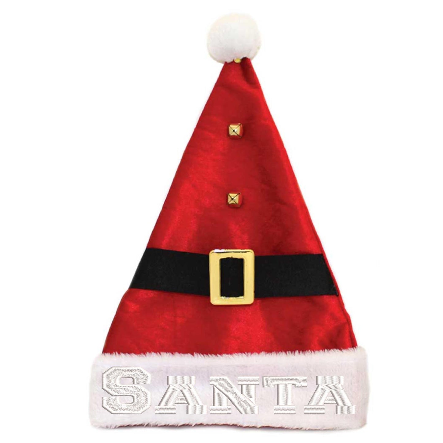 Personalised Embroidered Christmas Santa Hat With Bells  - Always Looking Good -   