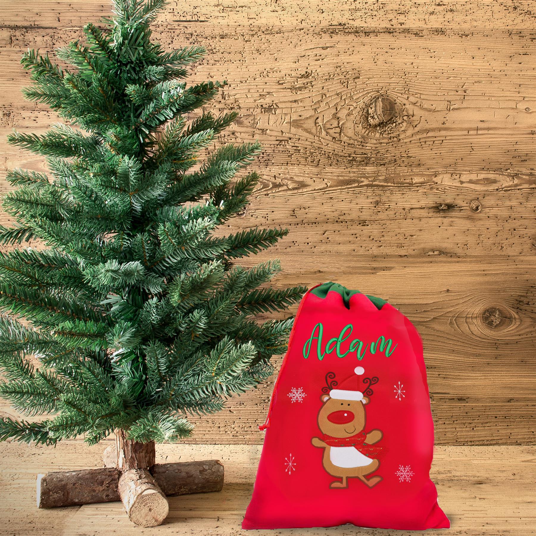 Personalised Embroidered Large Christmas Reindeer Santa Sack  - Always Looking Good -   
