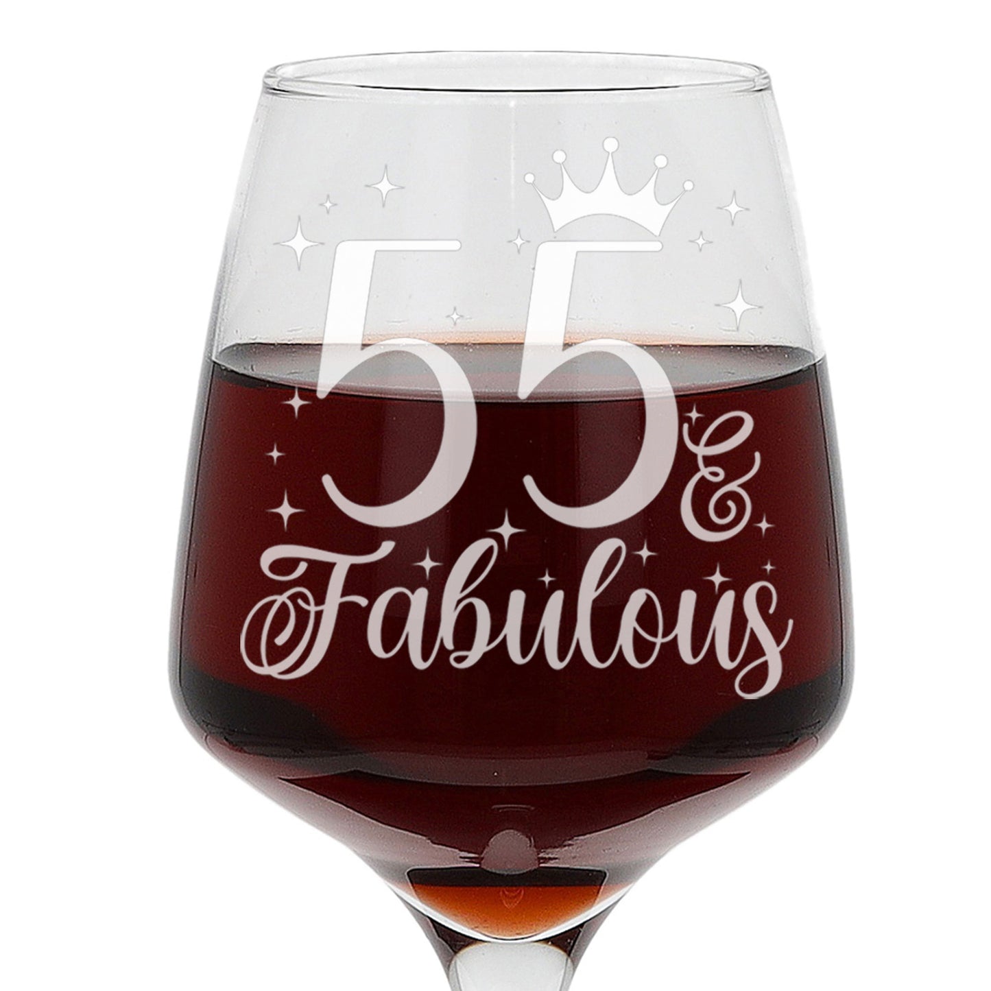 55 & Fabulous 55th Birthday Gift Engraved Wine Glass and/or Coaster Set  - Always Looking Good -   