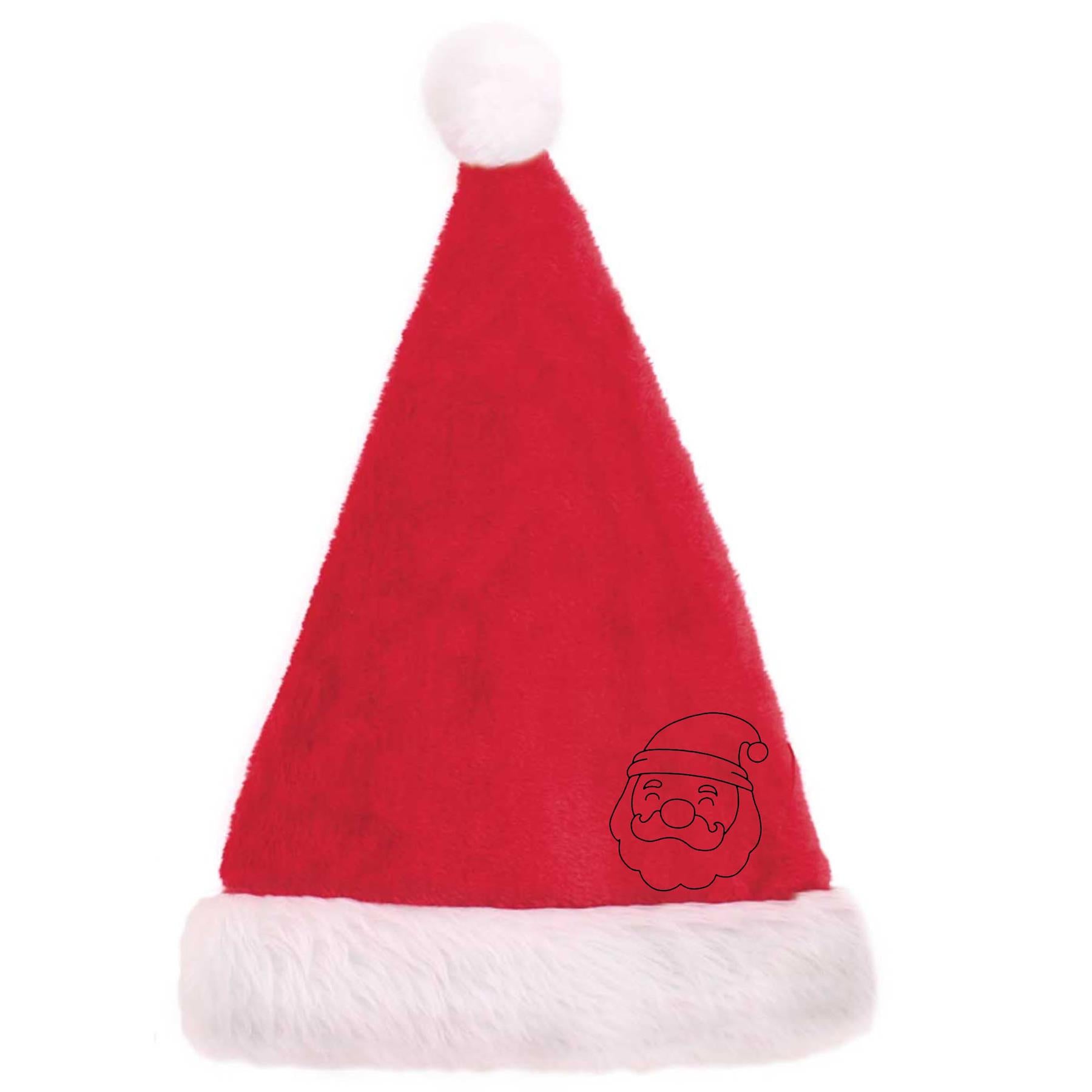 Personalised Embroidered Plush Santa Hat With Santa Design  - Always Looking Good -   