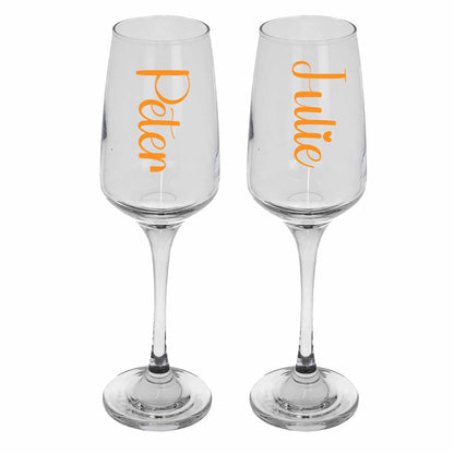 Silver Wedding Anniversary Gift - Personalised Champagne Glasses With Ice Bucket  - Always Looking Good -   