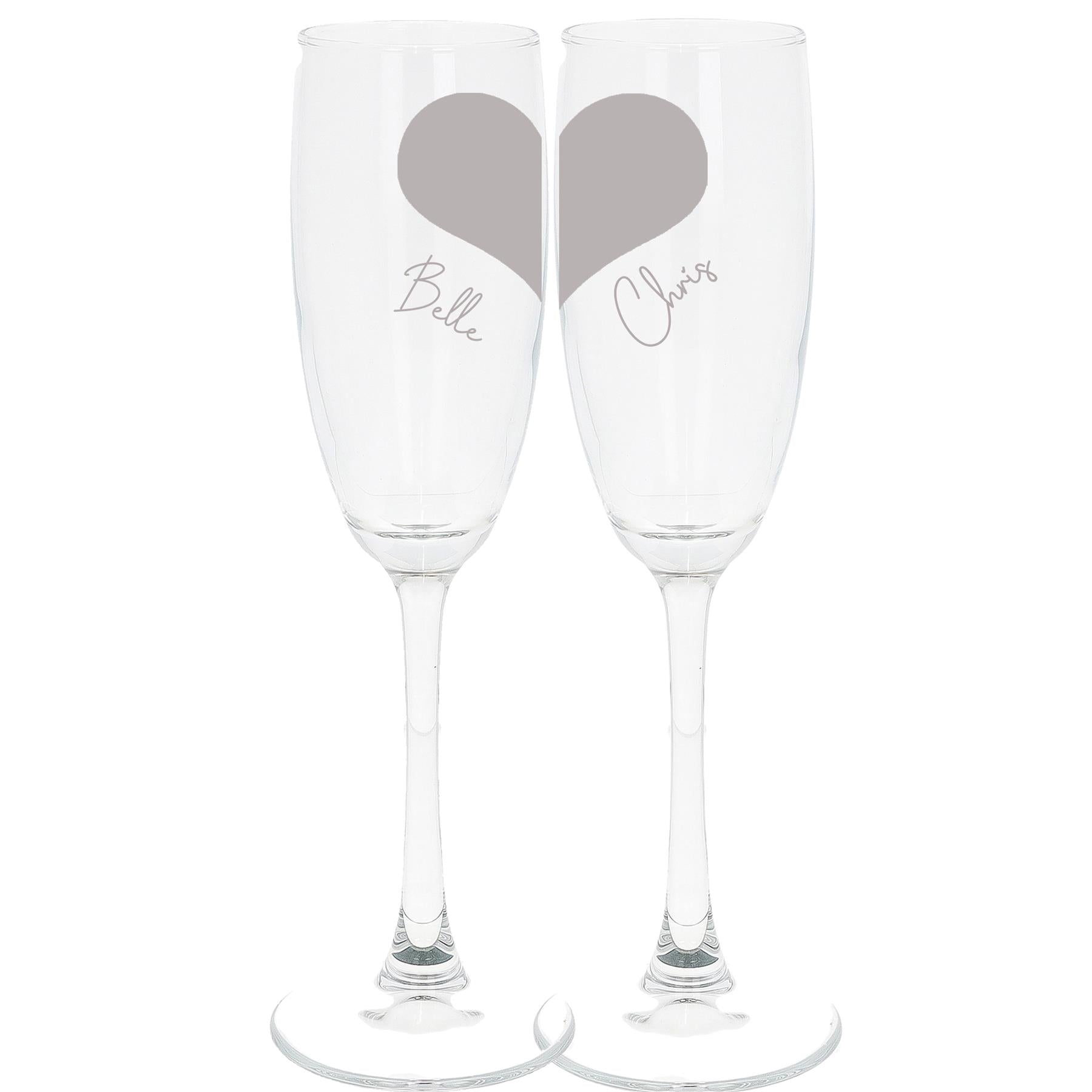 Set of 2 Personalised Engraved Couples Engagement Wedding Champagne Flutes  - Always Looking Good - Empty Glass Set  
