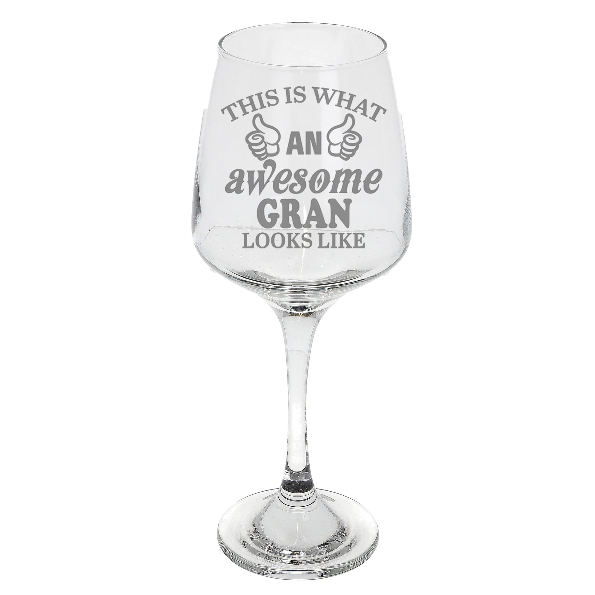 "This Is What An Awesome Person Looks Like" Novelty Engraved Wine Glass  - Always Looking Good -   