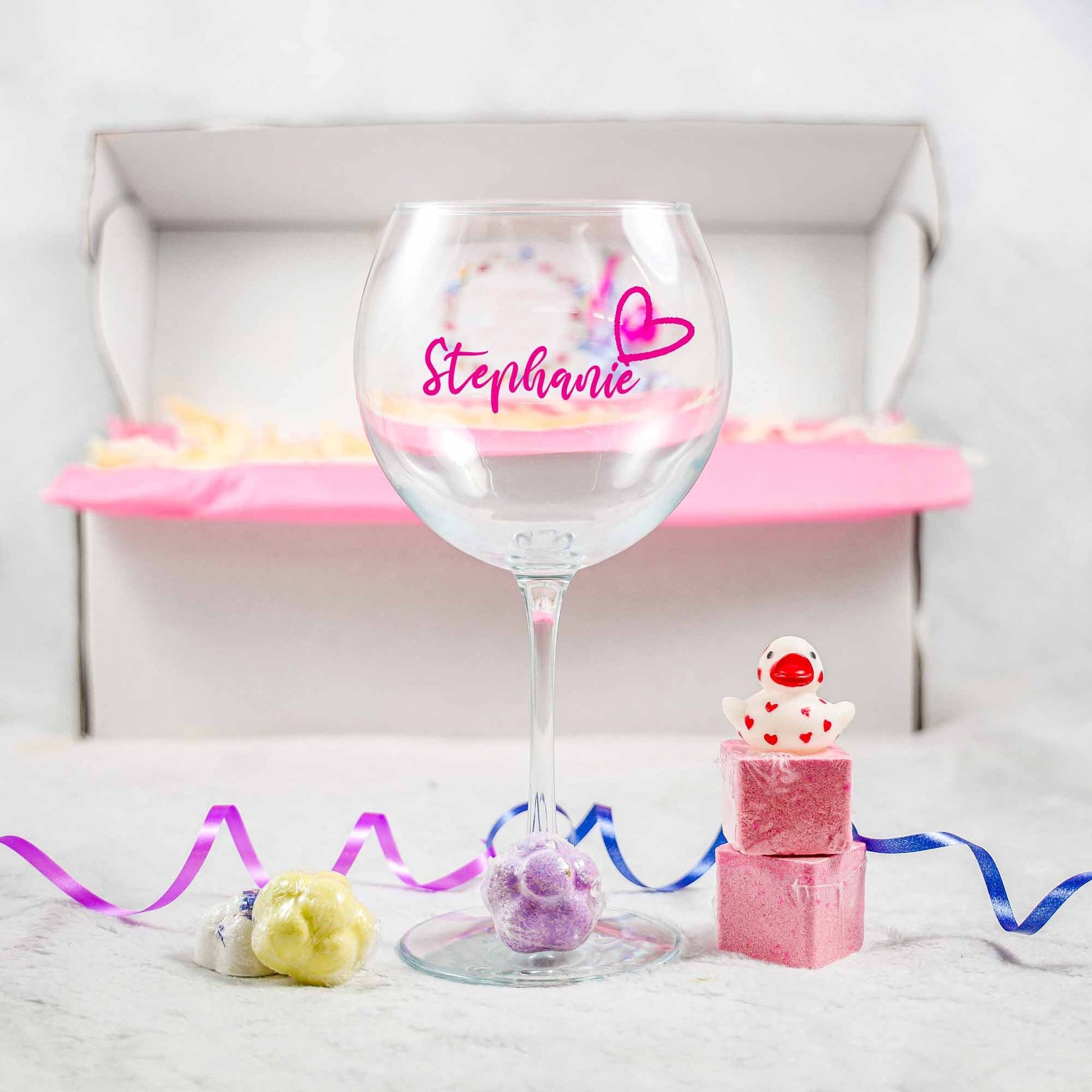 Happy Birthday Personalised Tall Balloon Gin Glass Bath Time Pamper Fun Set  - Always Looking Good -   