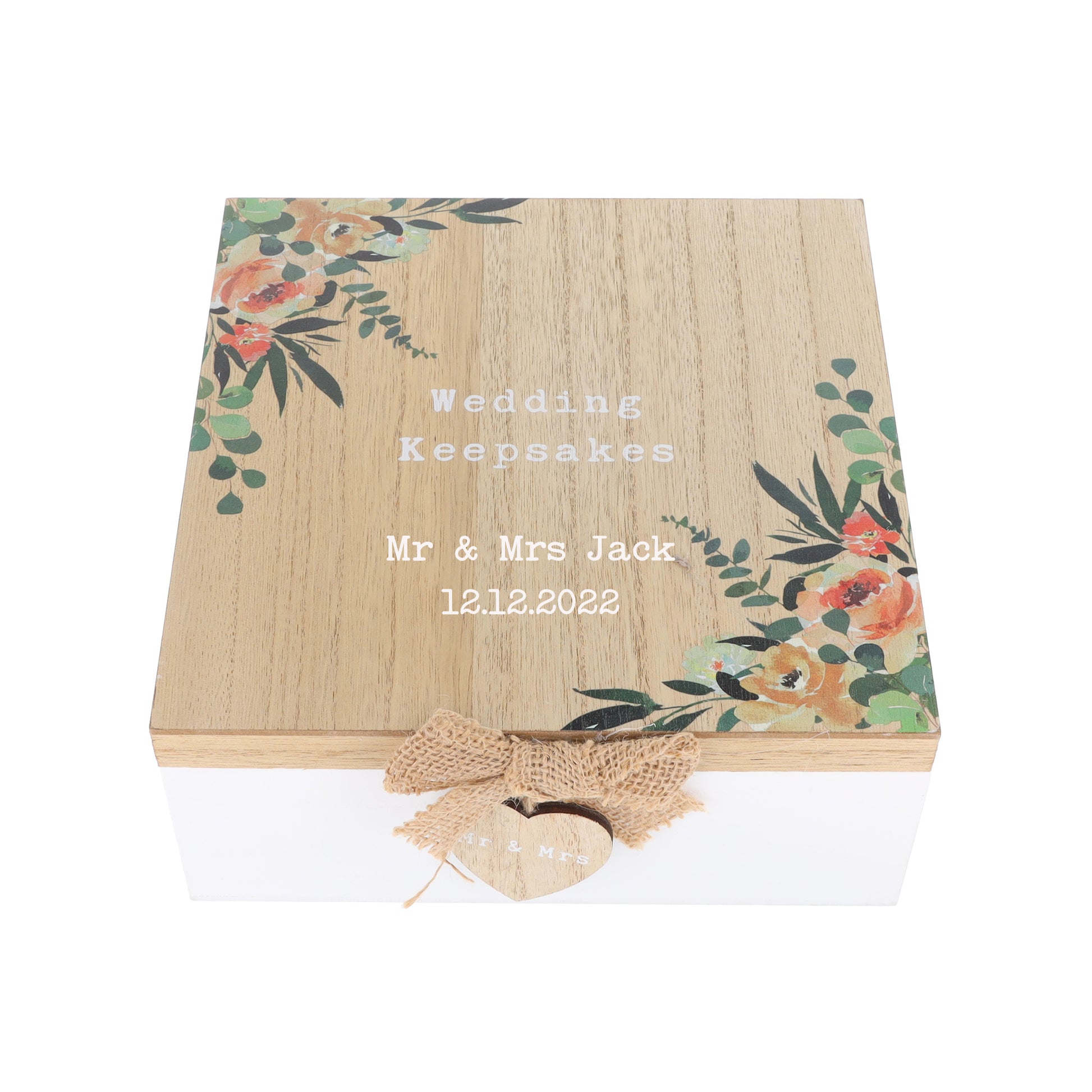 Personalised Vinyl Wooden Wedding Memory Box  - Always Looking Good -   