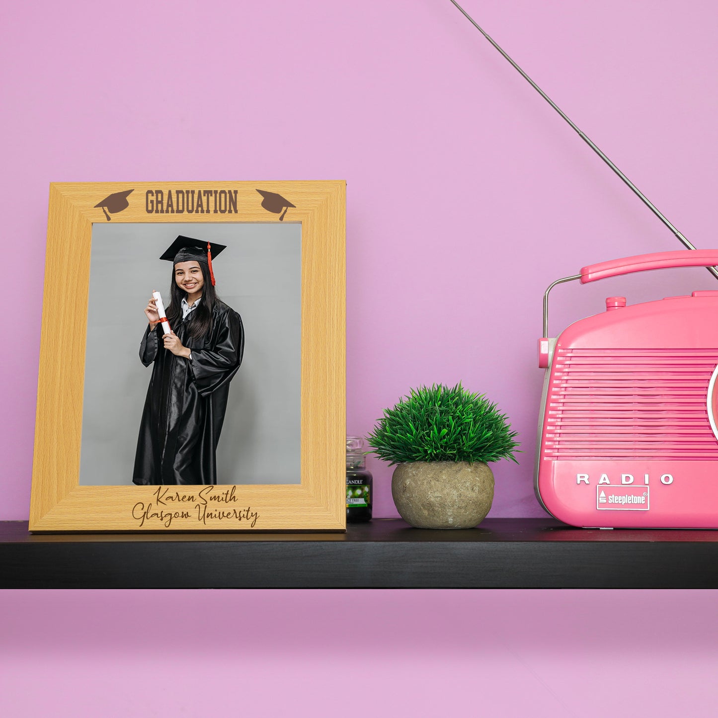 Personalised Graduation Wooden Photo Frame  - Always Looking Good -   