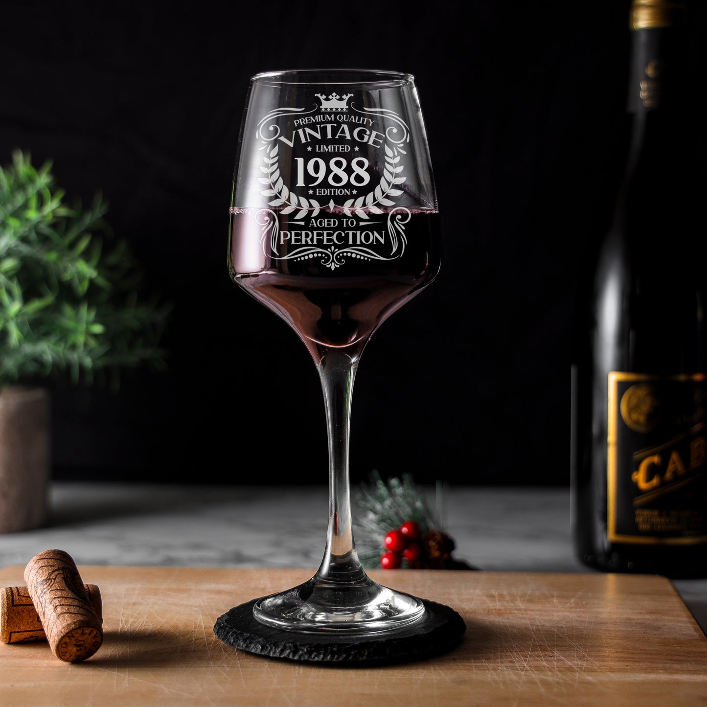 Vintage 1988 35th Birthday Engraved Wine Glass Gift  - Always Looking Good -   