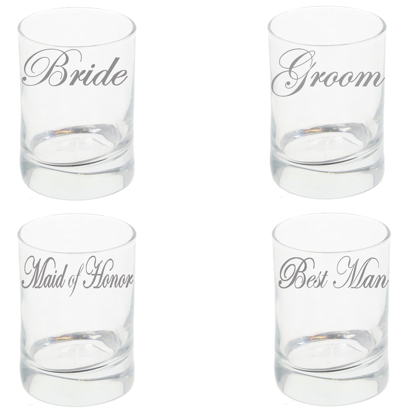 Personalised Engraved Bridal Party Shot Glass Set x4  - Always Looking Good -   