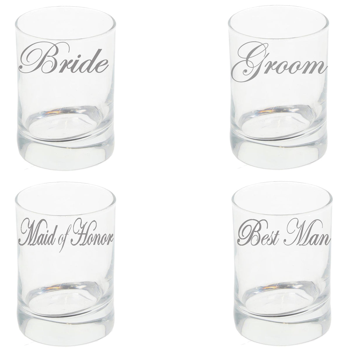 Personalised Engraved Bridal Party Shot Glass Set x4  - Always Looking Good -   