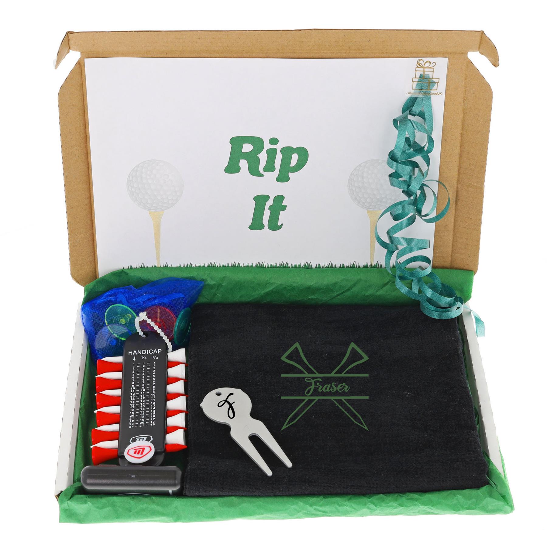 Personalised Embroidered Golf Towel Tee Design & Accessories Letterbox Gift  - Always Looking Good -   