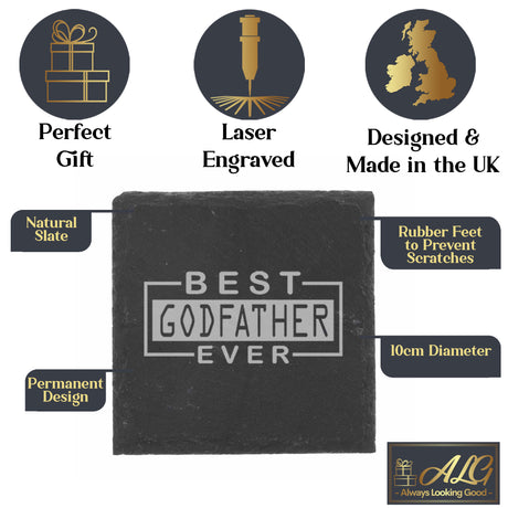 Best Godfather Ever Engraved Wine Glass | Godparent Gift for Him  - Always Looking Good -   Godparent gift