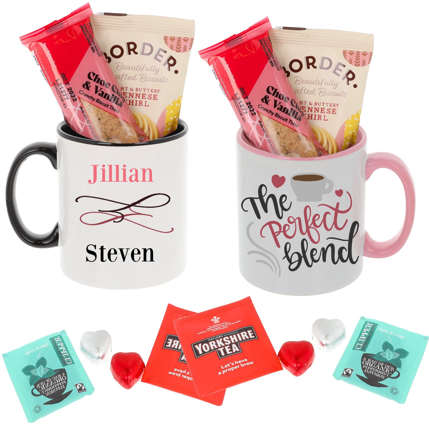 Personalised Perfect Blend Couples Matching Mug Set Gift  - Always Looking Good - Tea Filled Mug Set  