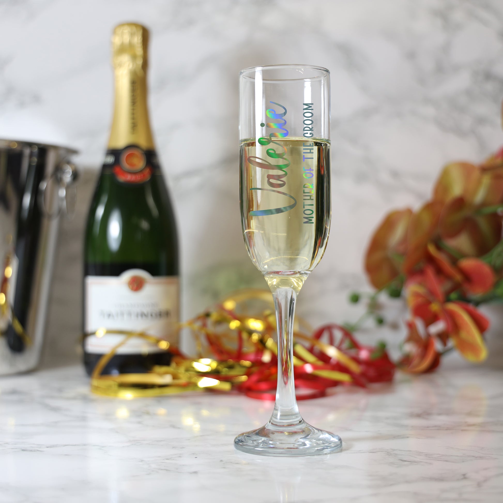 Personalised Wedding Party Champagne Flutes  - Always Looking Good -   