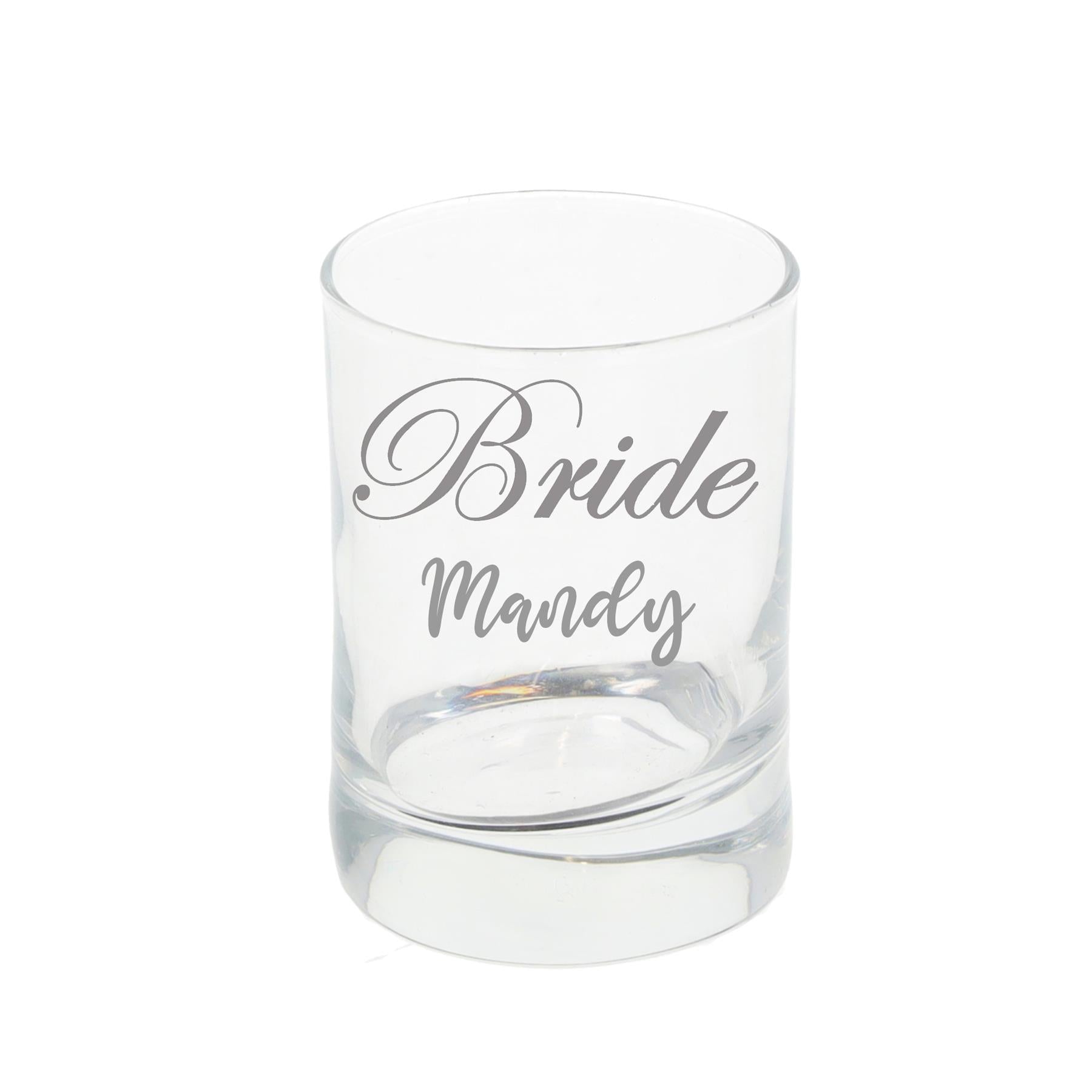 Personalised Engraved Bridal Party Shot Glass Set x4  - Always Looking Good -   