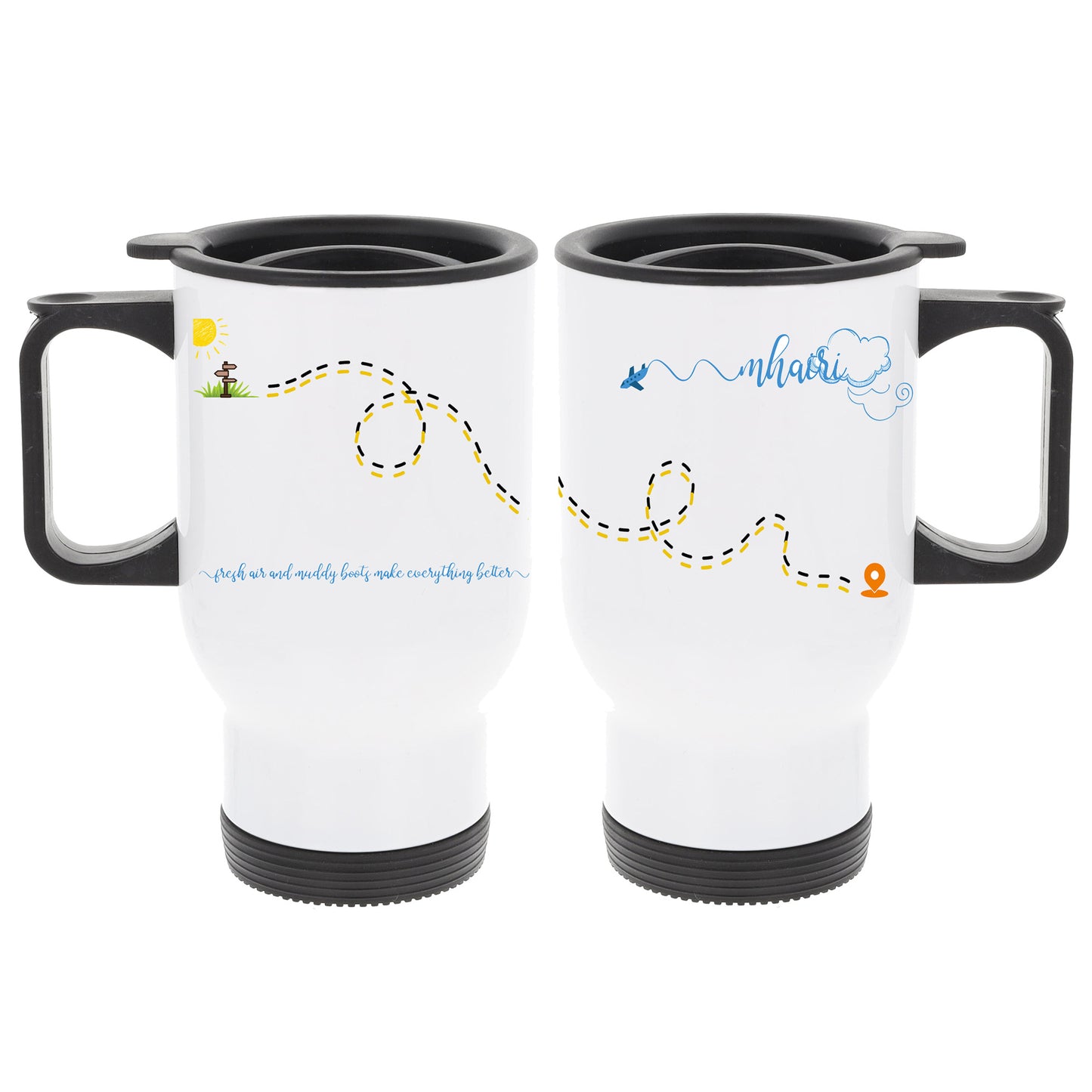 Personalised Walking Travel Mug Gift Set  - Always Looking Good -   
