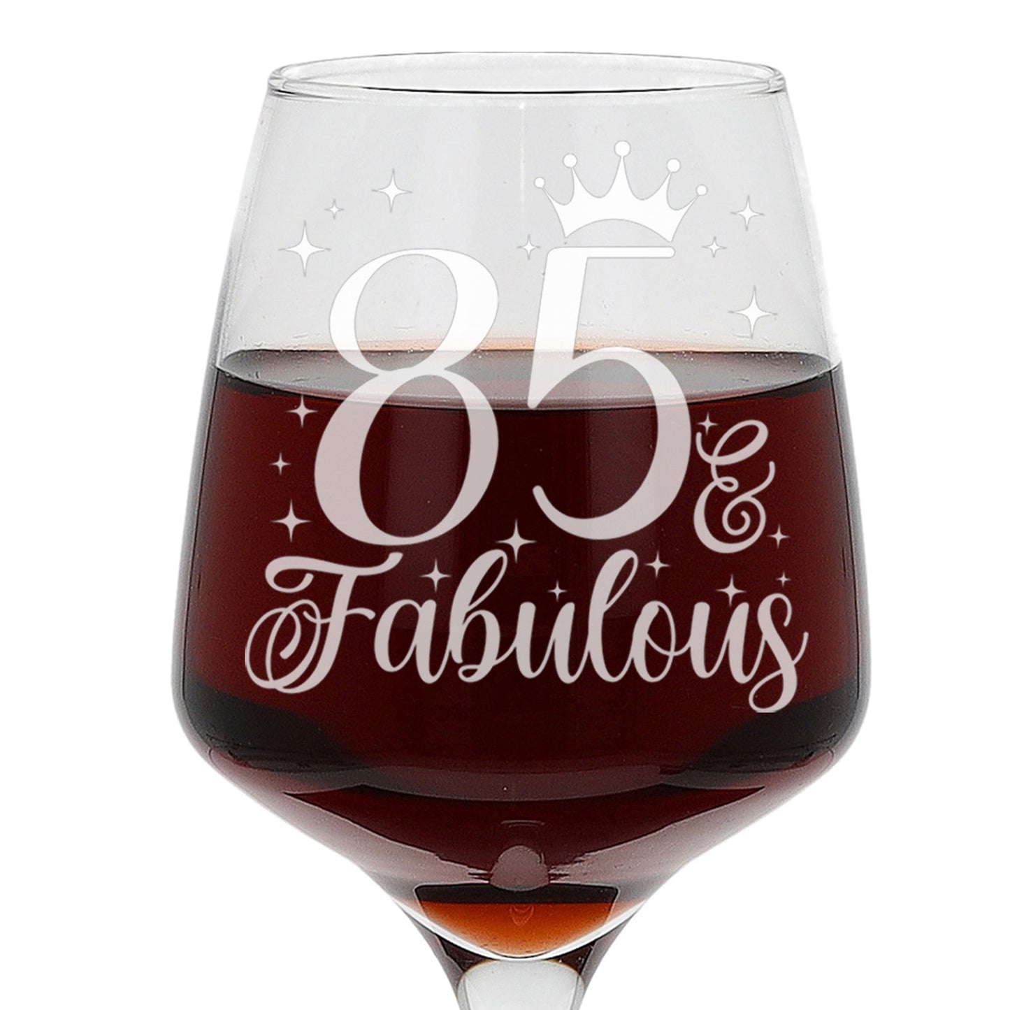 85 & Fabulous 85th Birthday Gift Engraved Wine Glass and/or Coaster Set  - Always Looking Good -   