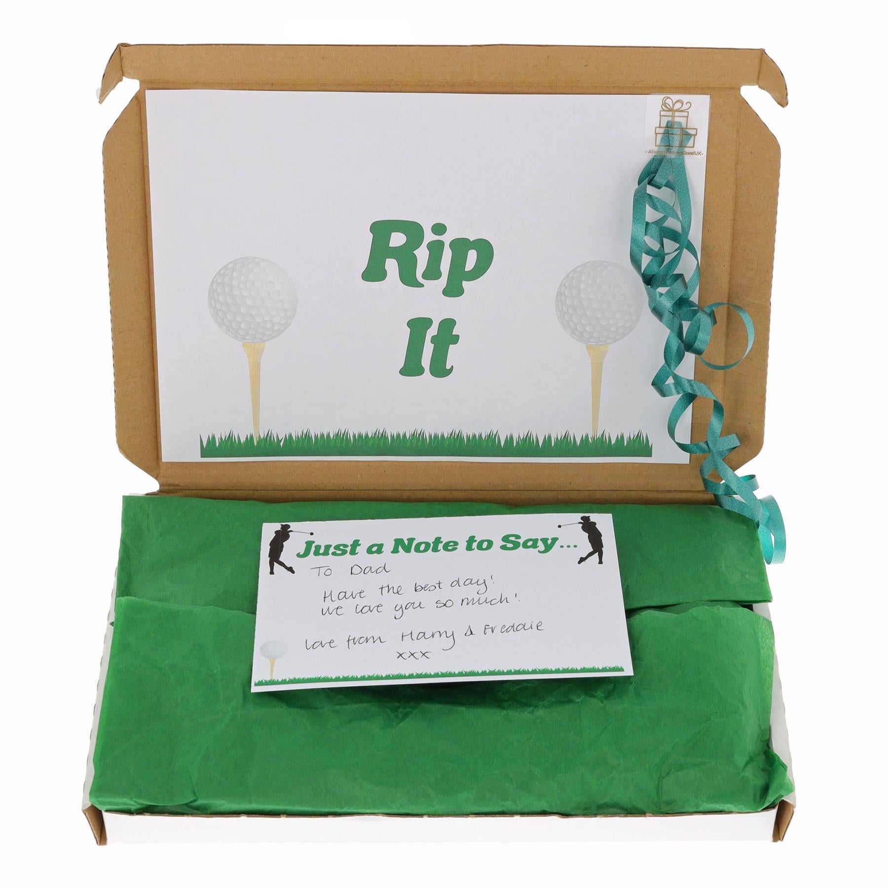 Personalised Embroidered Golf Towel Tee Design & Accessories Letterbox Gift  - Always Looking Good -   