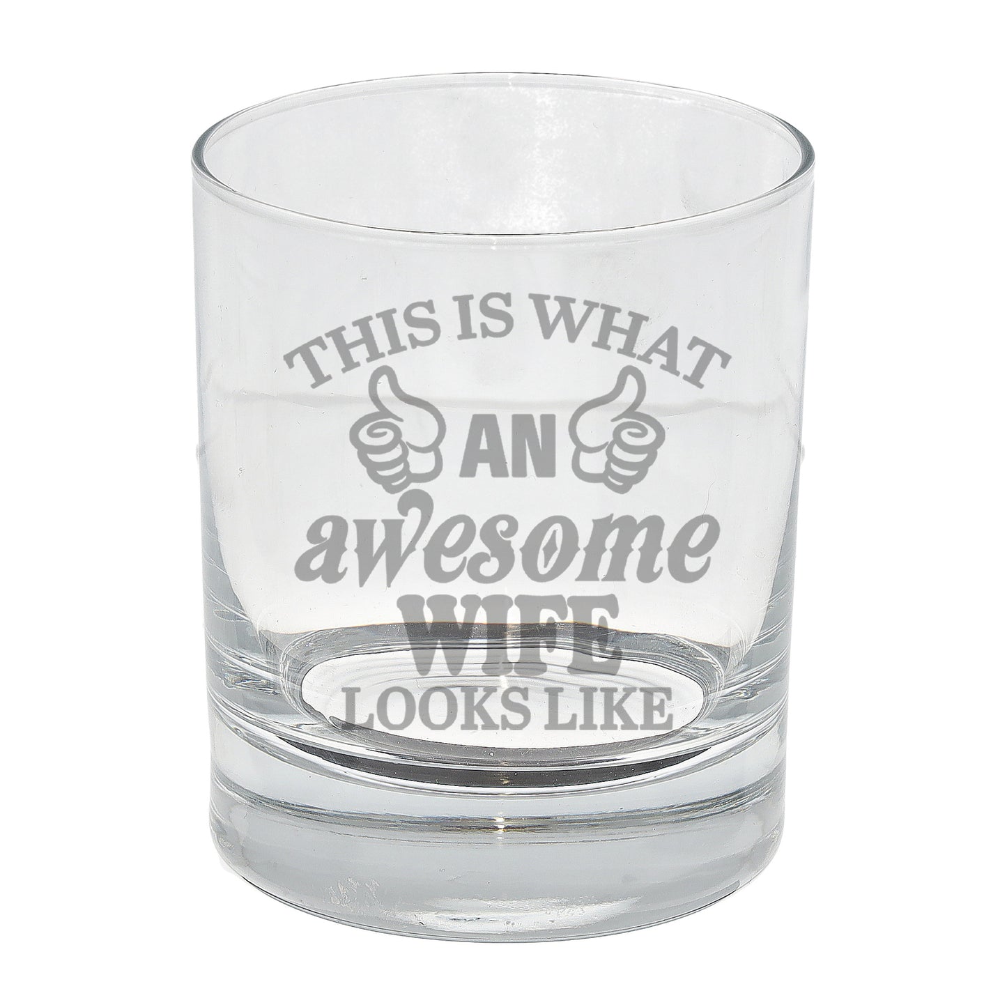 "This Is What An Awesome Person Looks Like" Novelty Engraved Whisky Glass  - Always Looking Good -   