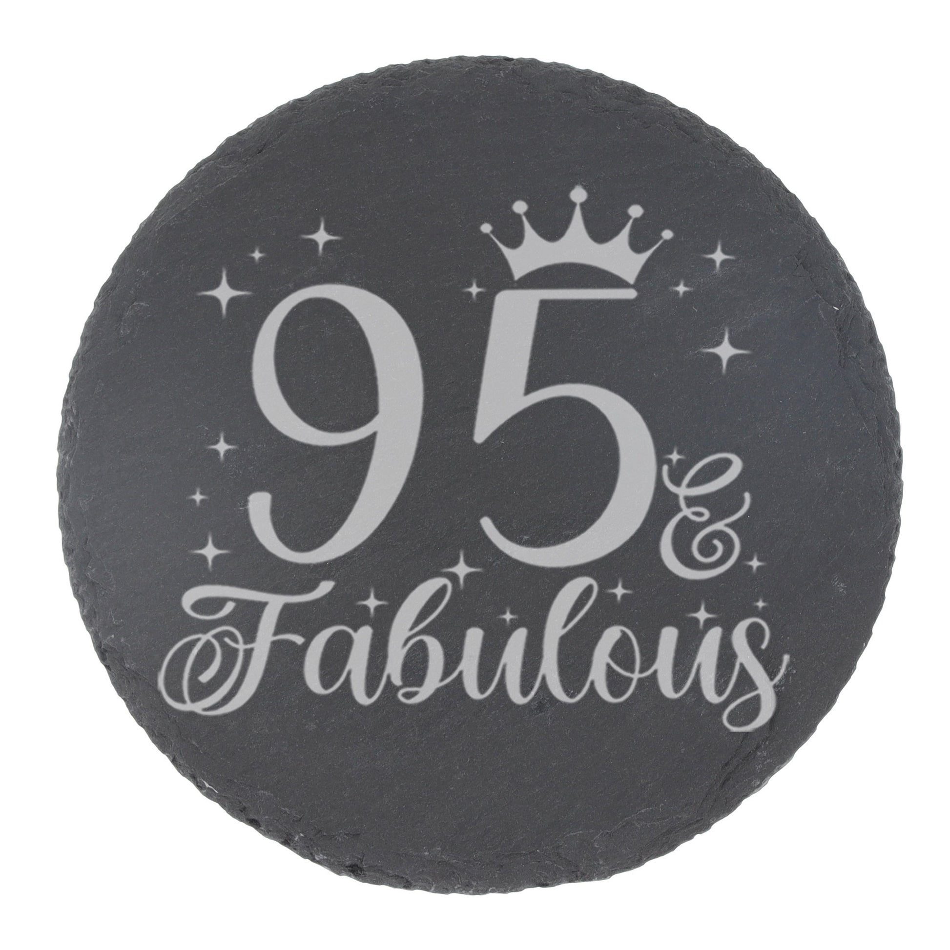 95 & Fabulous 95th Birthday Gift Engraved Wine Glass and/or Coaster Set  - Always Looking Good -   
