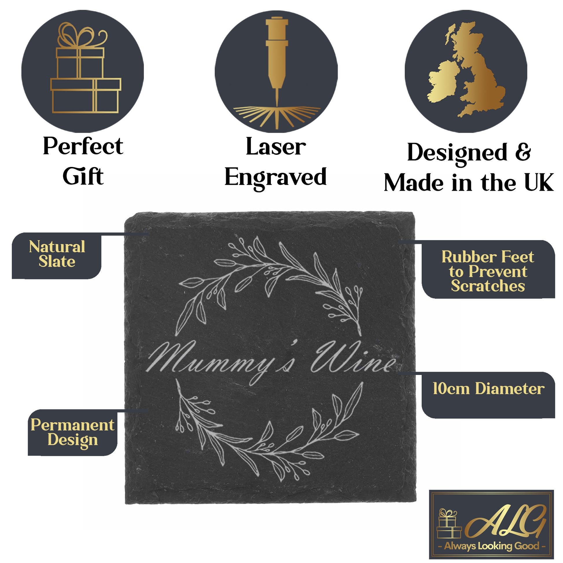 Matching Mummy and Daddy's Wine Glass and/or Coaster Set | Matching Glasses Set  - Always Looking Good -   