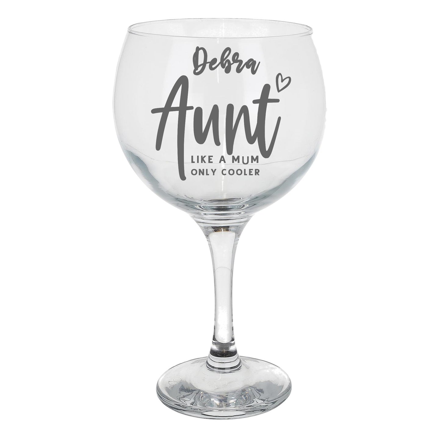Engraved Personalised Gin Glass Gift for Auntie  - Always Looking Good - Glass Only  