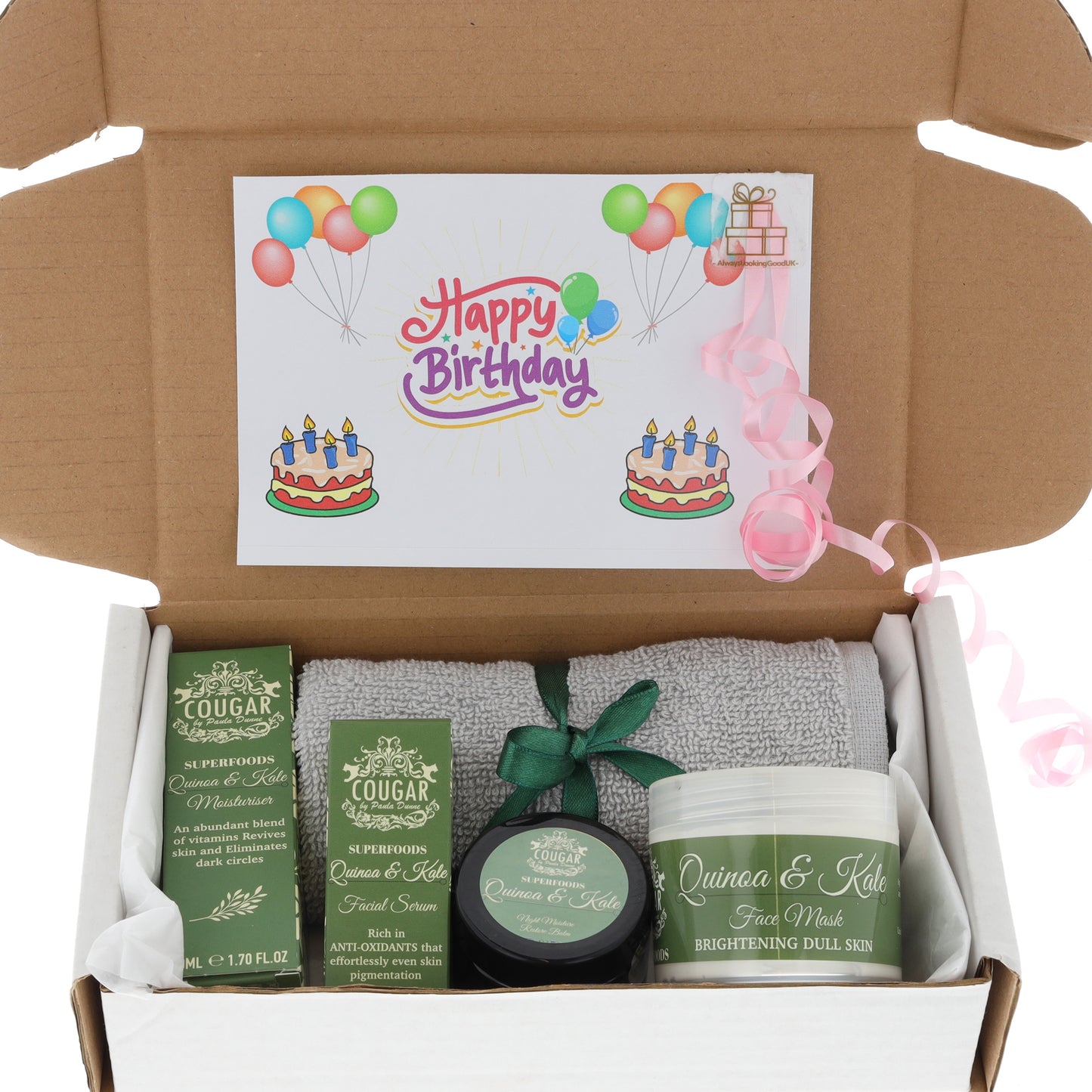 Quinoa & Kale Pamper Hamper Facial Skincare & Chocolates Gift Box  - Always Looking Good -   