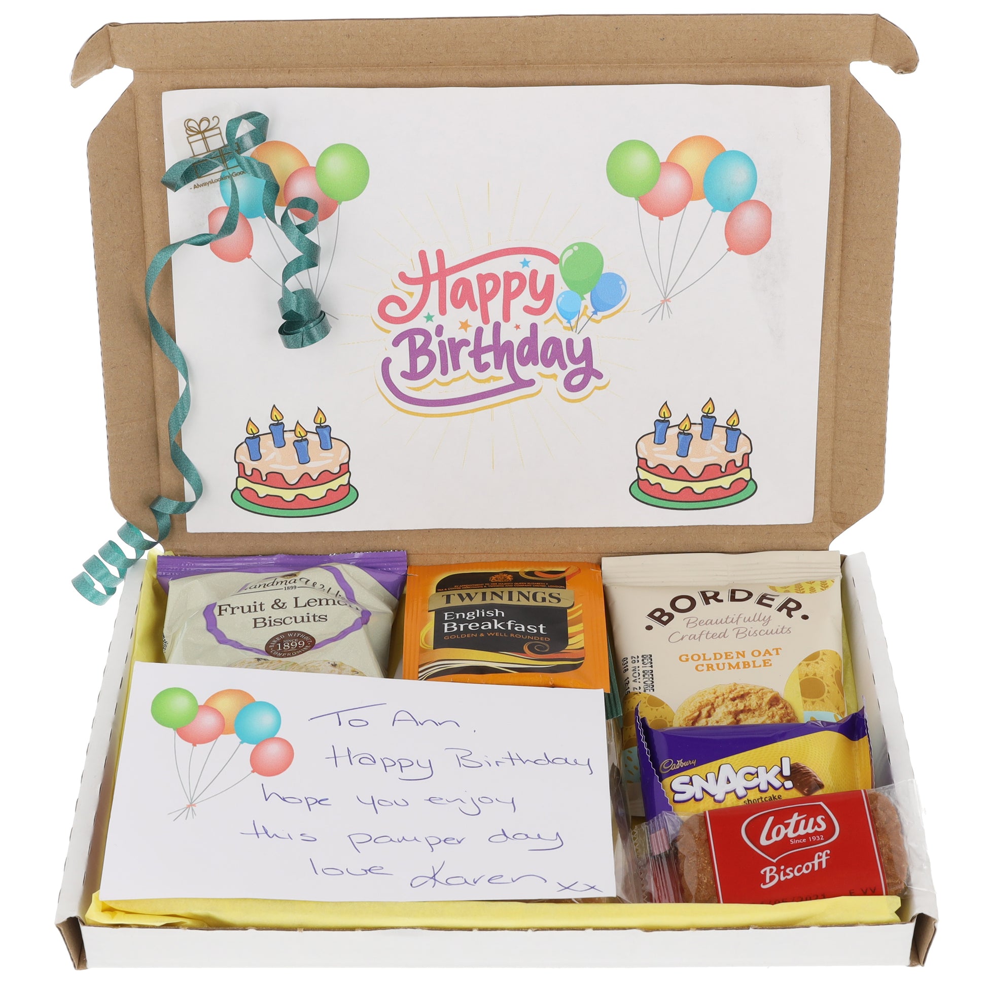 Afternoon Tea & Biscuit Hamper Letterbox Gift Box  - Always Looking Good -   