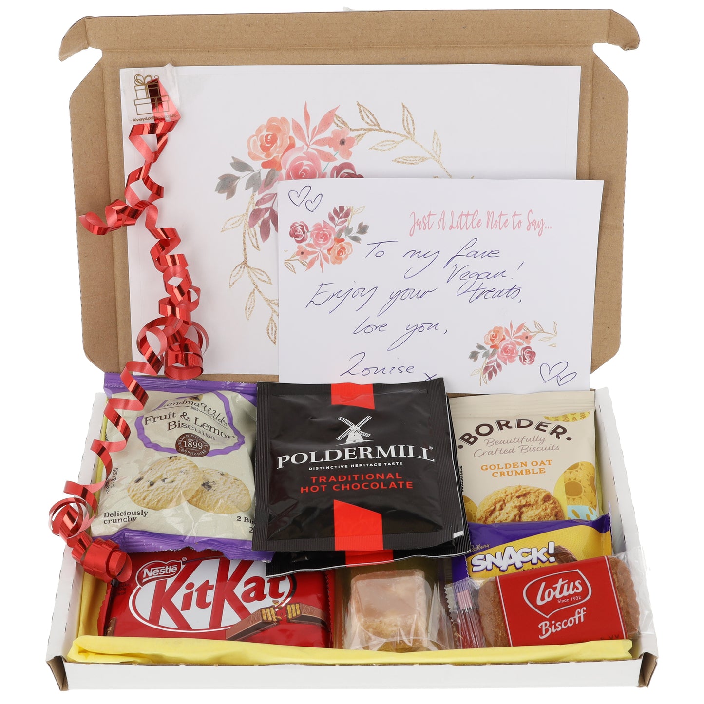 Afternoon Hot Chocolate & Biscuit Hamper Letterbox Gift Box  - Always Looking Good -   