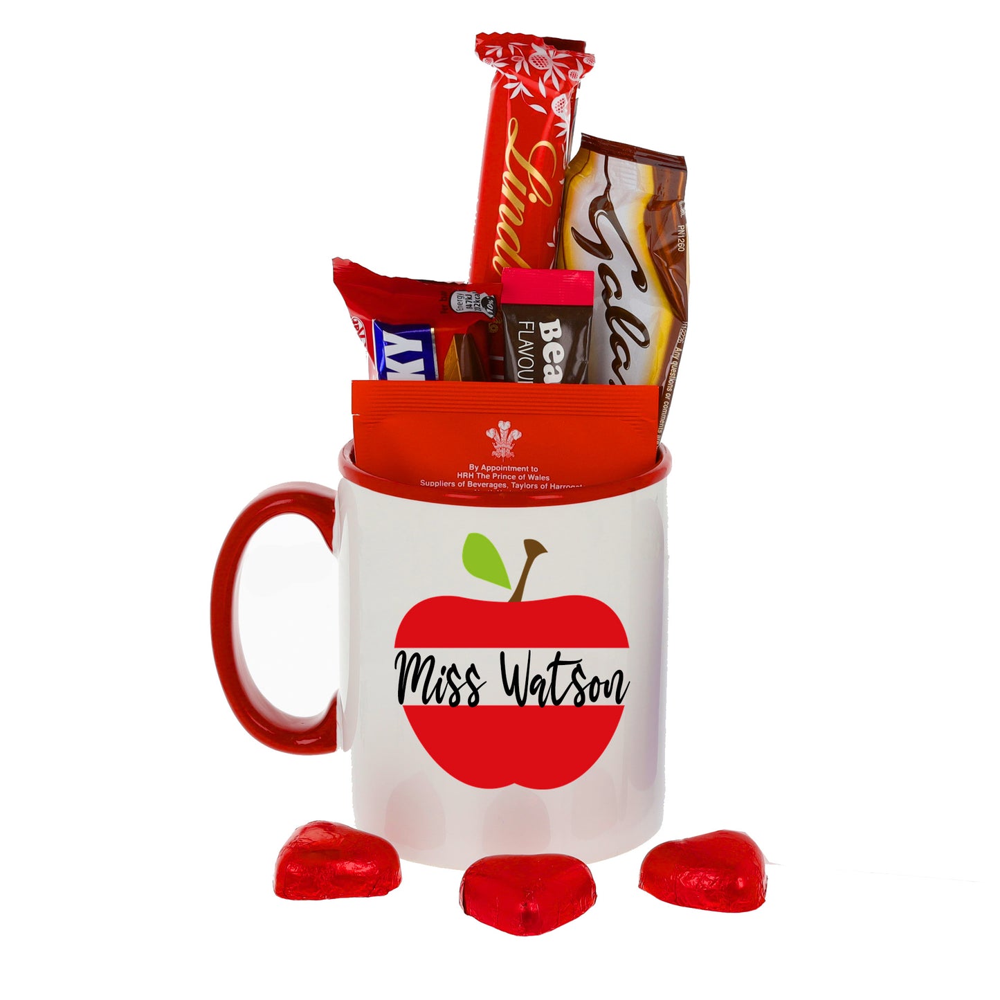 Personalised Teacher Thank you Gift Filled Mug & Coaster Set Red  - Always Looking Good - Filled Mug  
