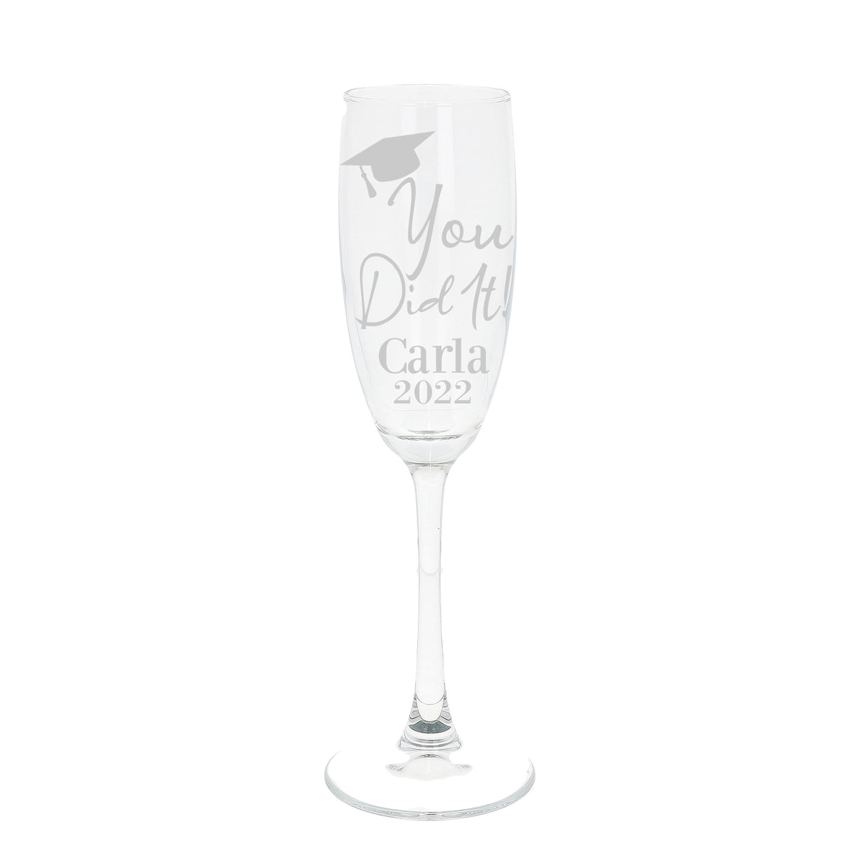 Gift For Graduates - Personalised Graduation Champagne Flute Glass
- Always Looking Good -   