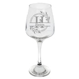 Personalised Engraved Initial Monogram Wine Glass Gift  - Always Looking Good -   Floral wine glasses