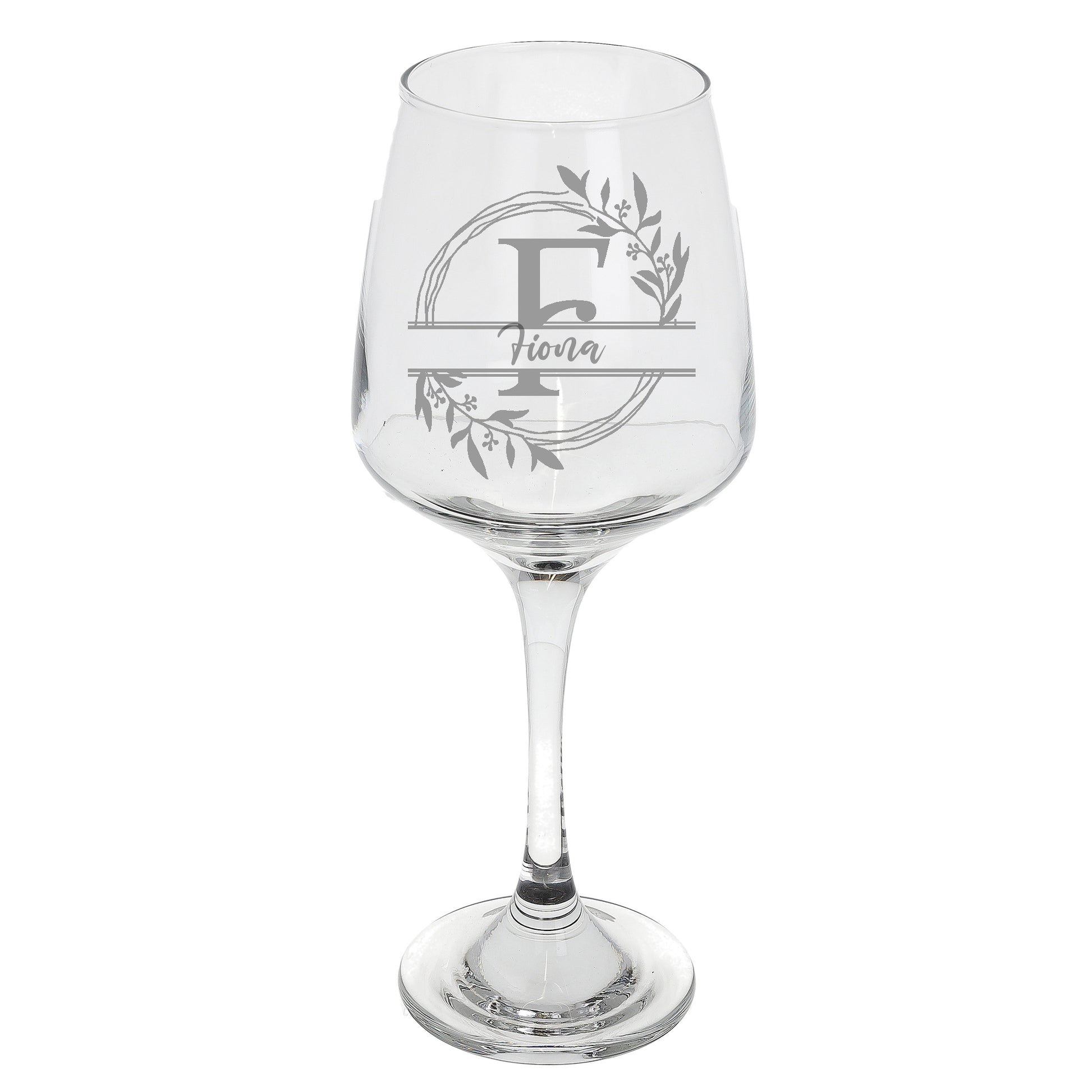 Personalised Engraved Initial Monogram Wine Glass Gift  - Always Looking Good - Engraved Glass Only Small 