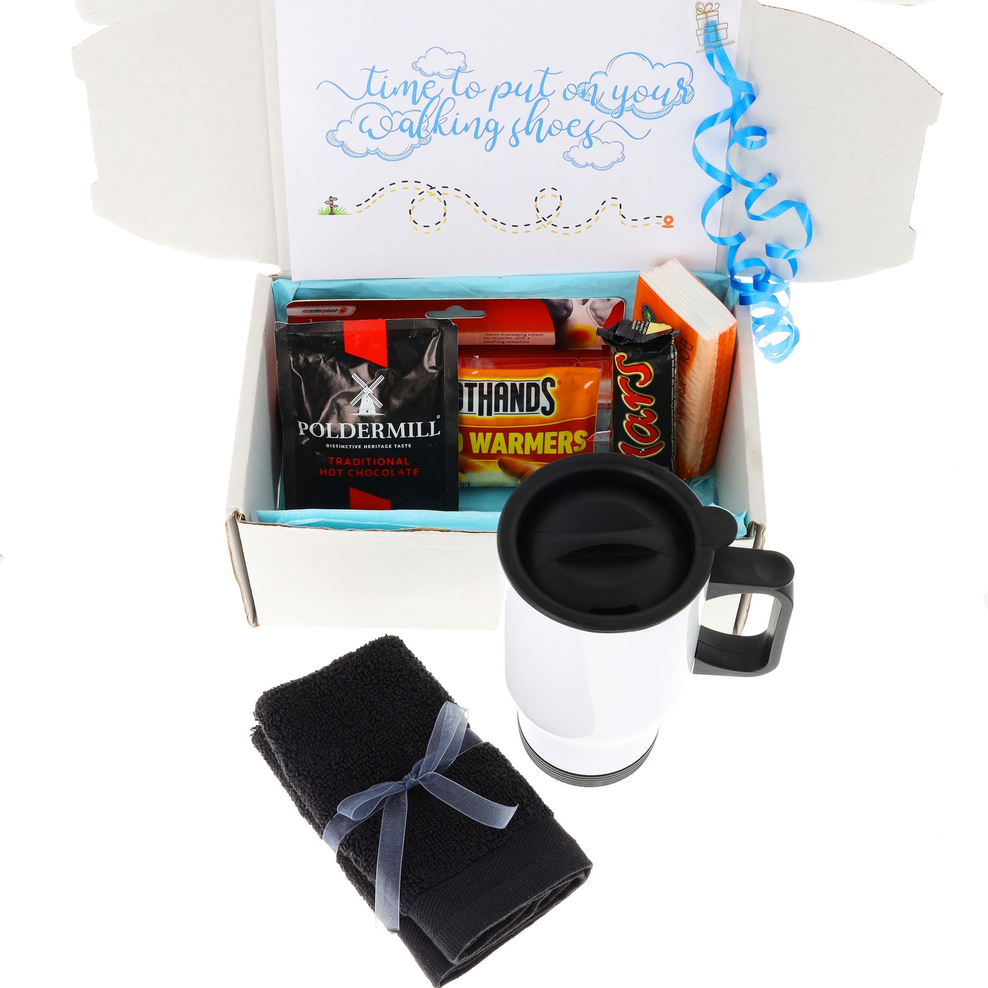 Personalised Walking Travel Mug Gift Set  - Always Looking Good - Hot Chocolate  