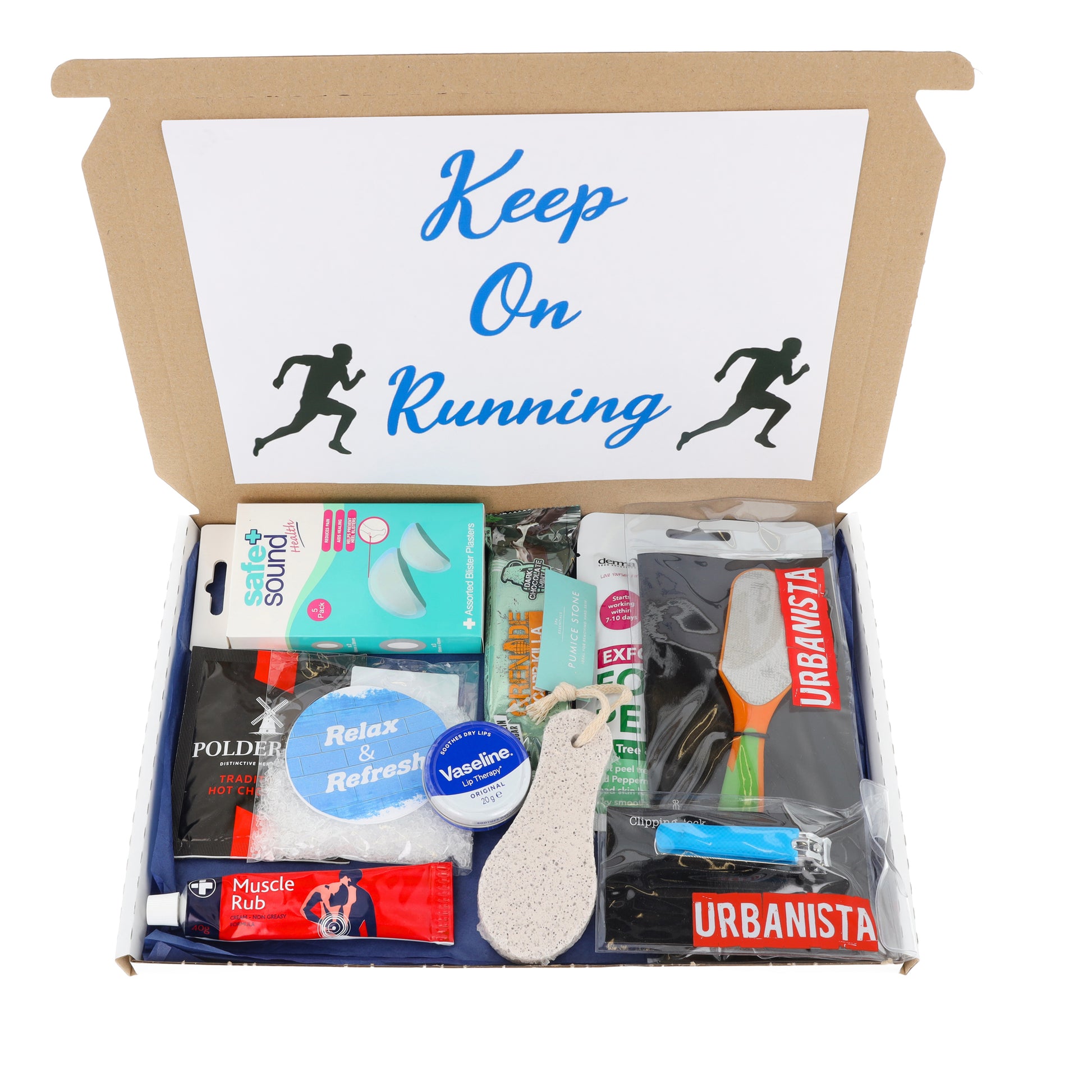 Runner Motivate & Pamper Letterbox Running Lovers Gift Set Small or Large  - Always Looking Good - Blue Large 