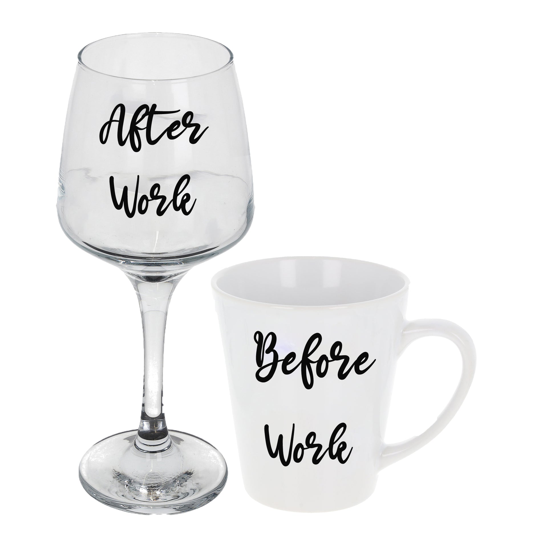 Personalised Set of Wine Glass & Mug Personalised Filled Gift  - Always Looking Good - Empty  
