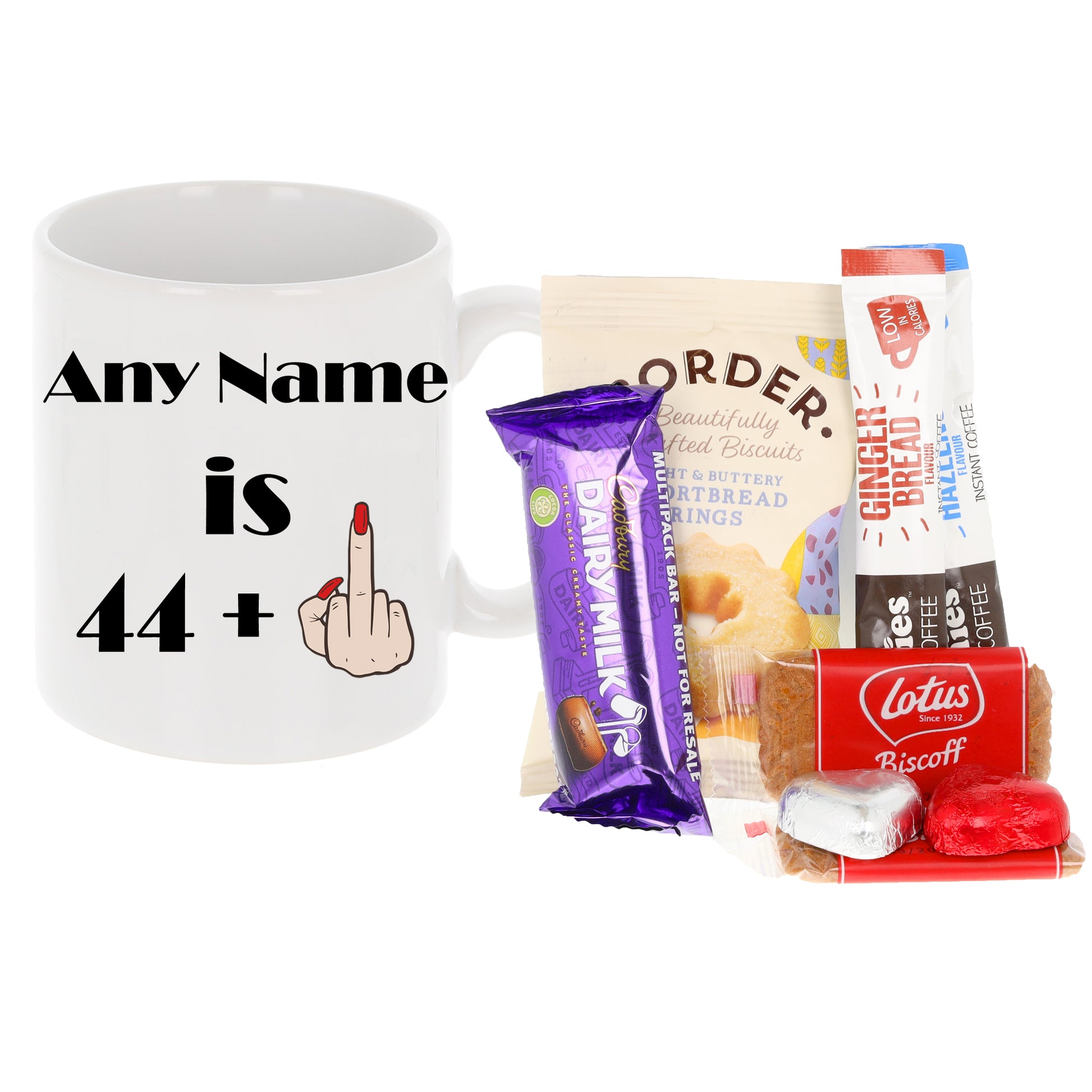 Personalised Age + Middle Finger Birthday Mug Gift Set  - Always Looking Good -   