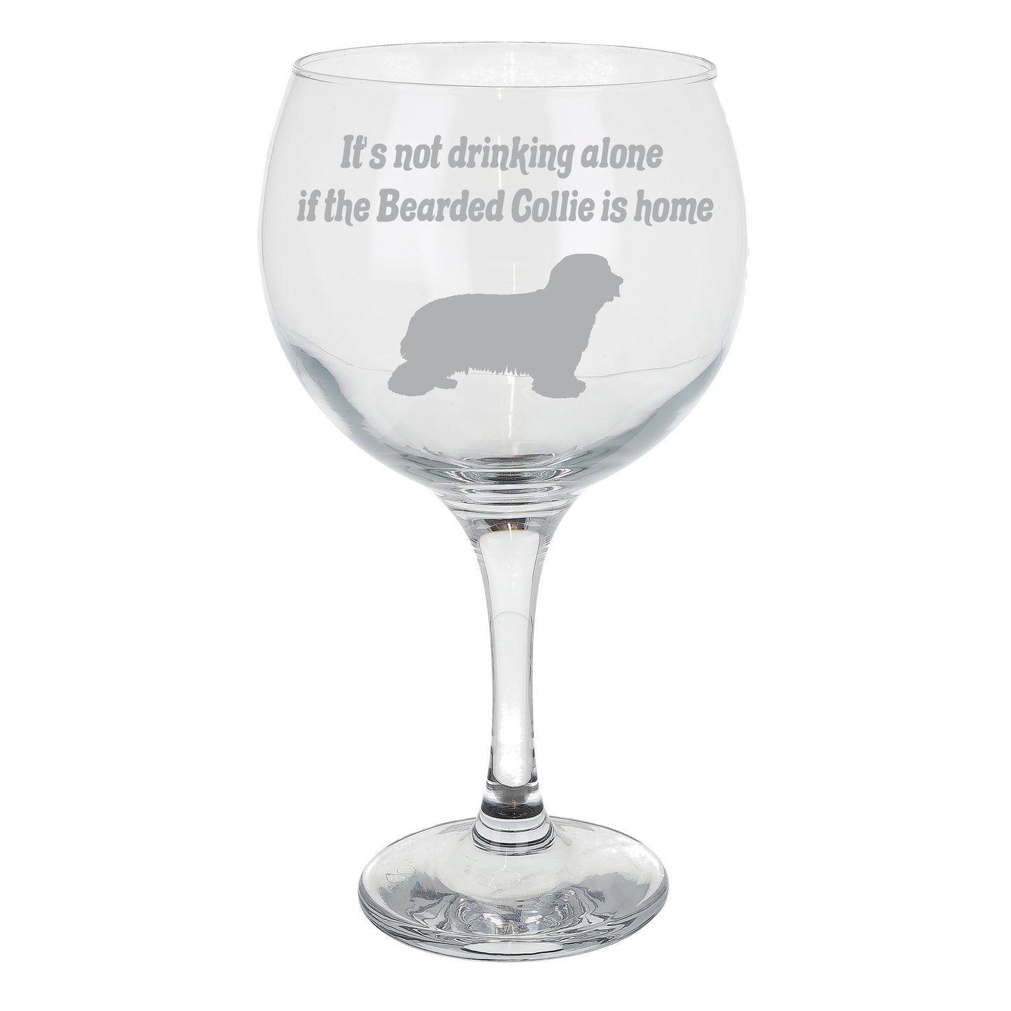 Engraved Personalised Dog Breed Gin Glass  - Always Looking Good - Empty Glass  