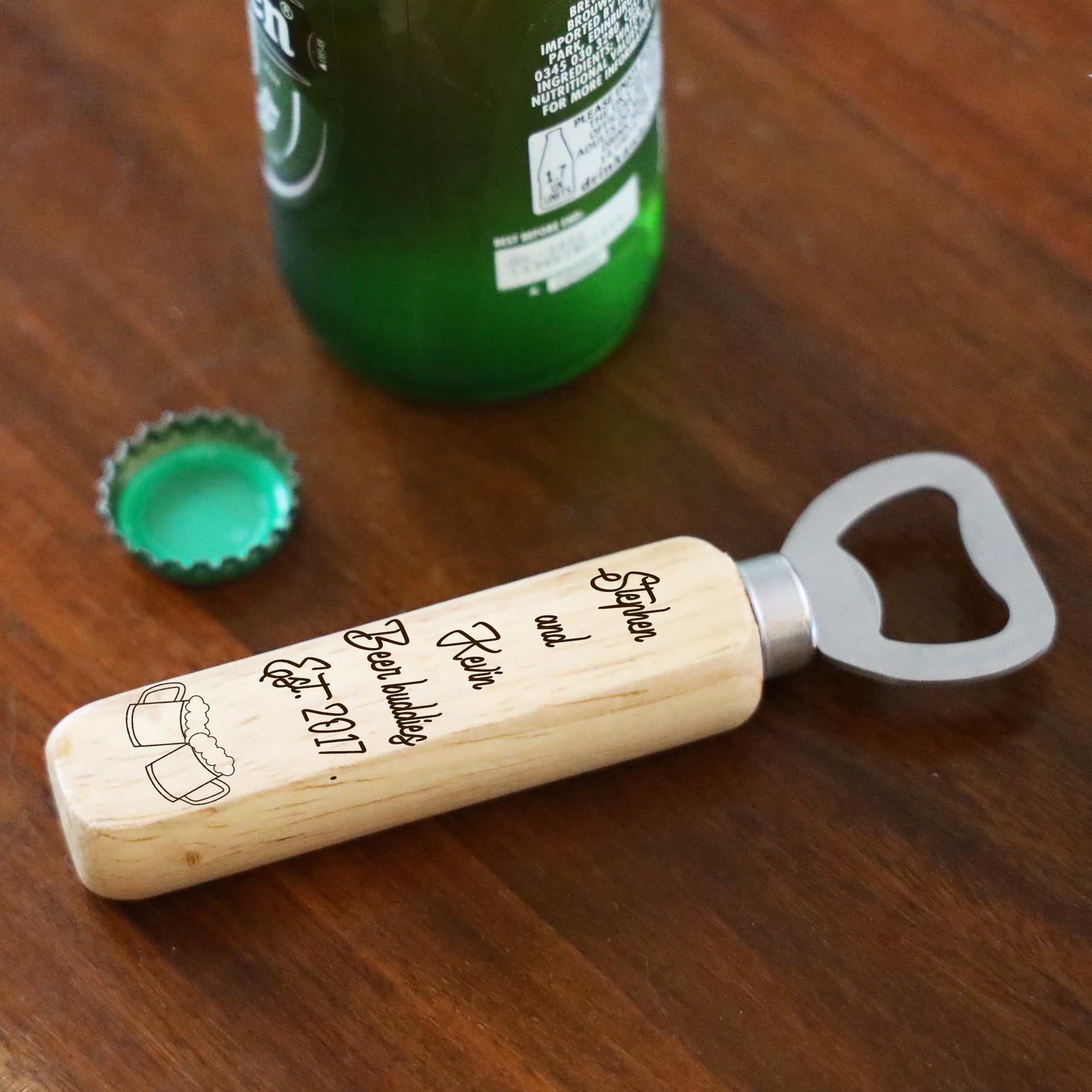 Personalised Engraved Wooden Bottle Opener Beer Buddies Keepsake Gift  - Always Looking Good -   