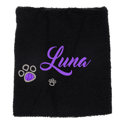 Personalised Dog Towel Pet's Name Embroidered  - Always Looking Good -   