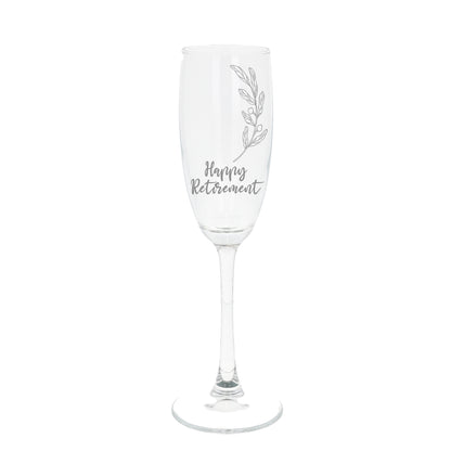 Personalised Champagne Glass For Retirement Gift - Always Looking Good -   