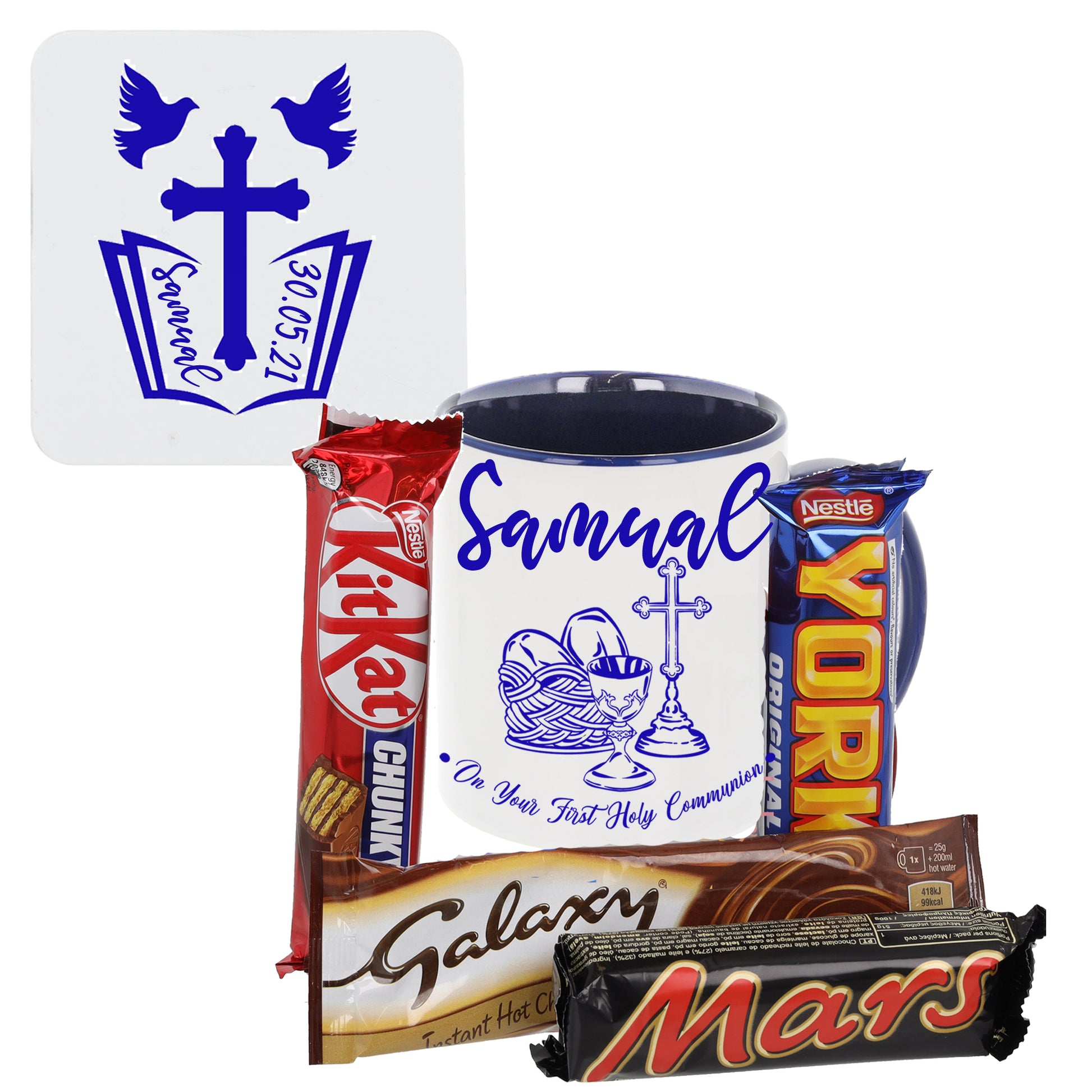 Personalised First Holy Communion Mug & Coaster Set  - Always Looking Good -   