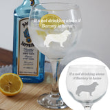 Personalised Dog Breed Engraved  Gin Glass Gift - Always Looking Good -   