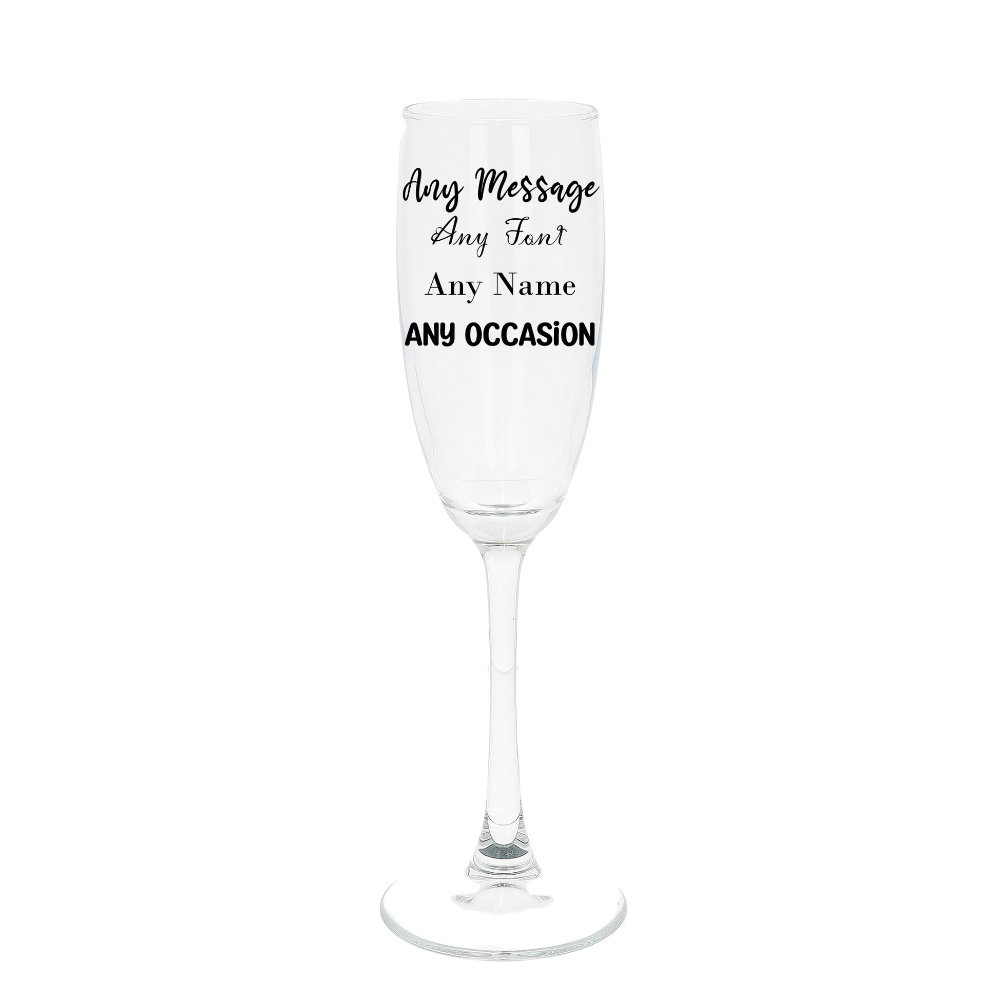 Create Your Own Standard Engraved Personalised Champagne Flute  - Always Looking Good -   